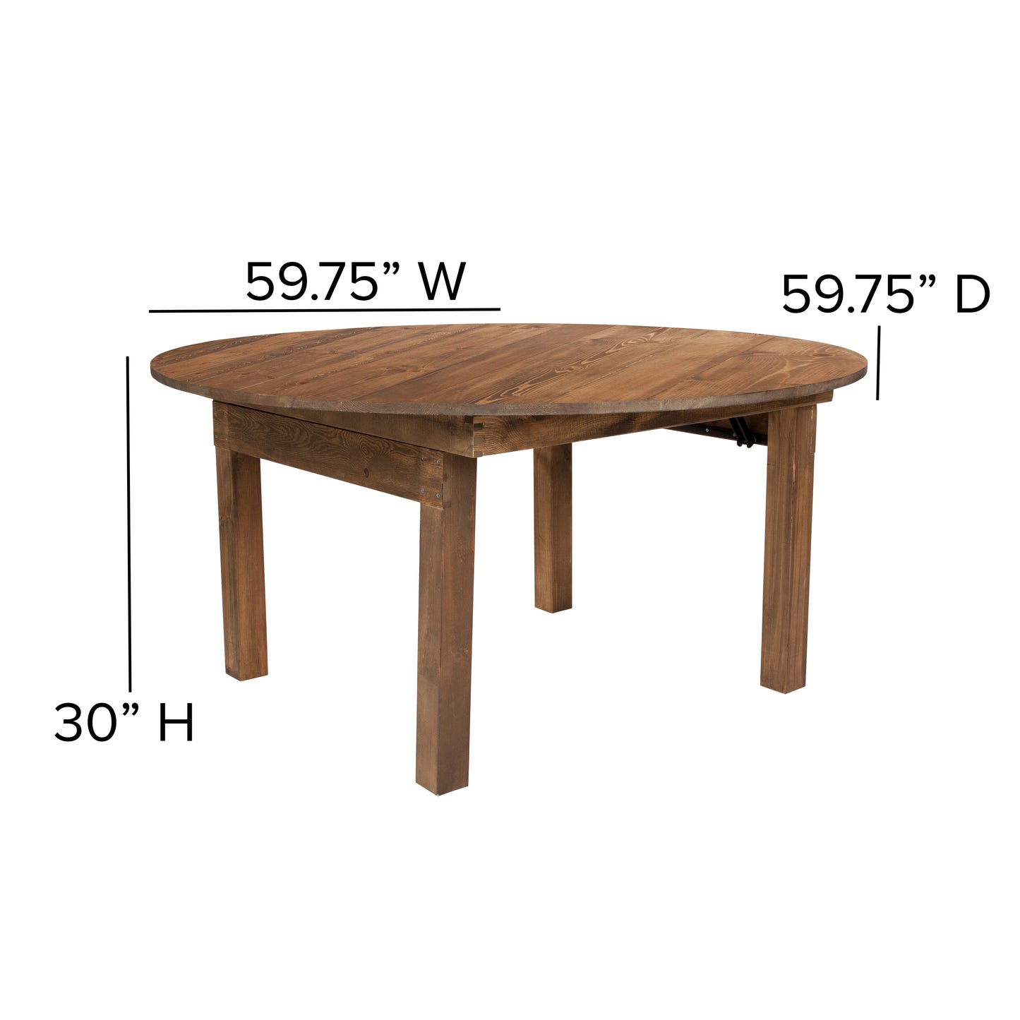 60" RD Farm Table/4 Chair Set XA-FARM-20-GG