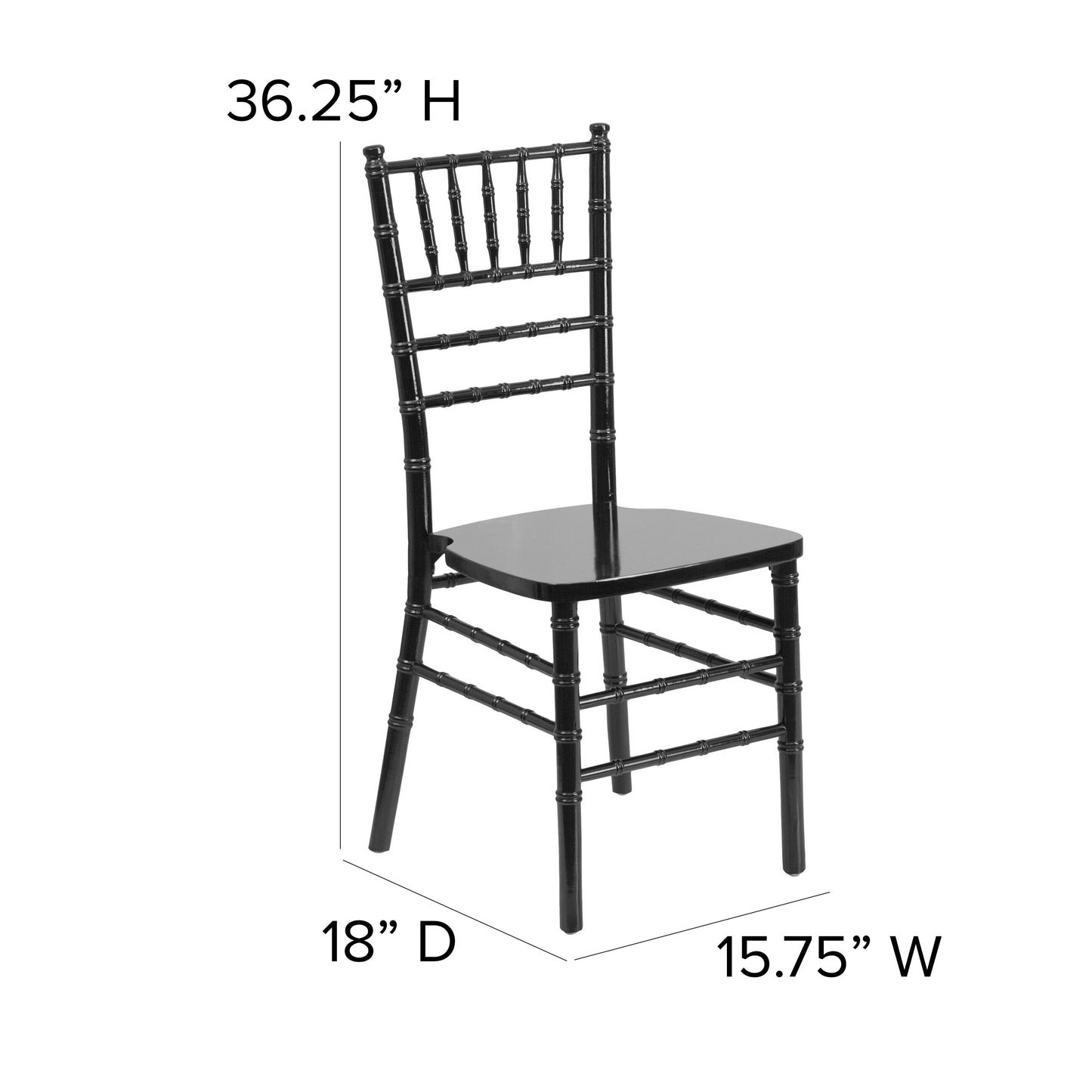 Black Wood Chiavari Chair XS-BLACK-GG