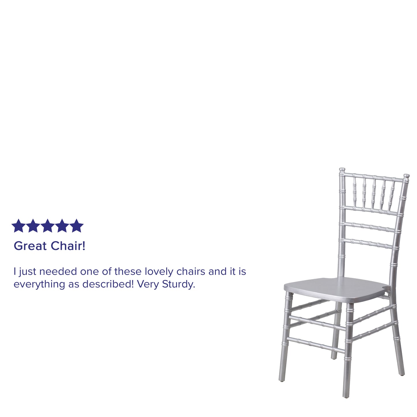 Silver Wood Chiavari Chair XS-SILVER-GG