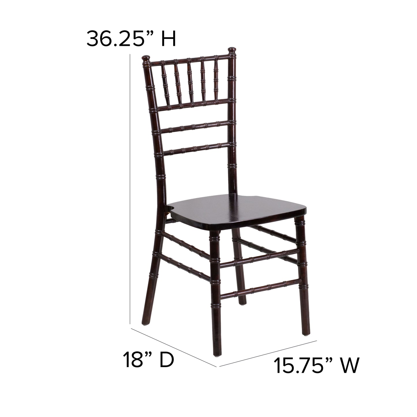 Walnut Wood Chiavari Chair XS-WALNUT-GG