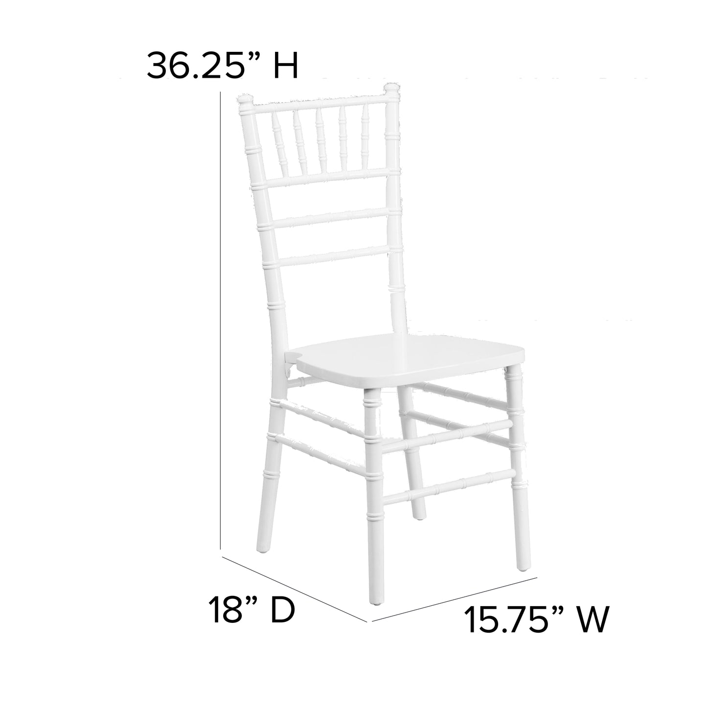 White Wood Chiavari Chair XS-WHITE-GG