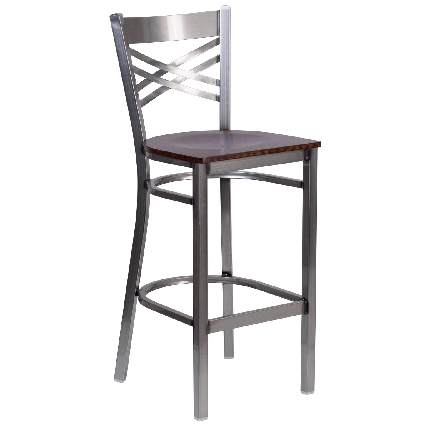 Clear X Stool-Wal Seat XU-6F8B-CLR-BAR-WALW-GG