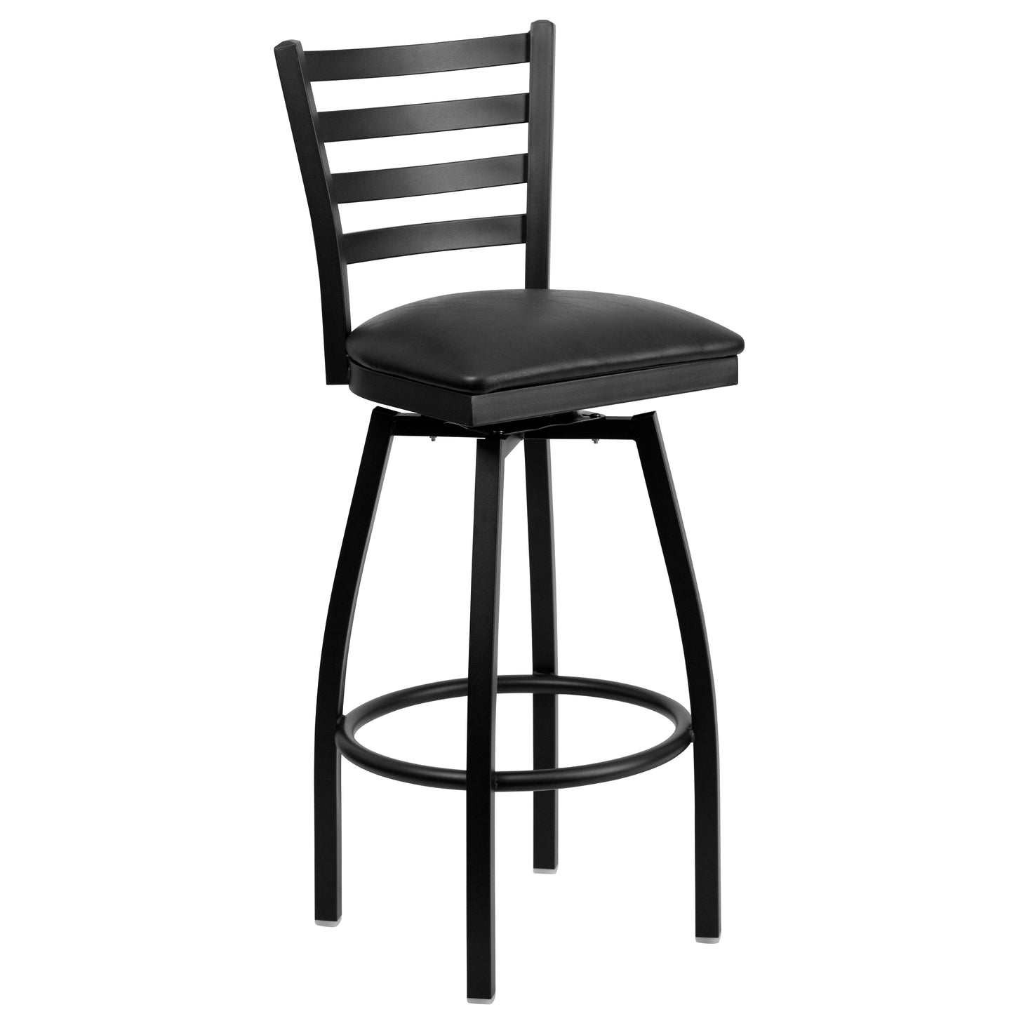 Black Ladder Stool-Black Seat XU-6F8B-LADSWVL-BLKV-GG