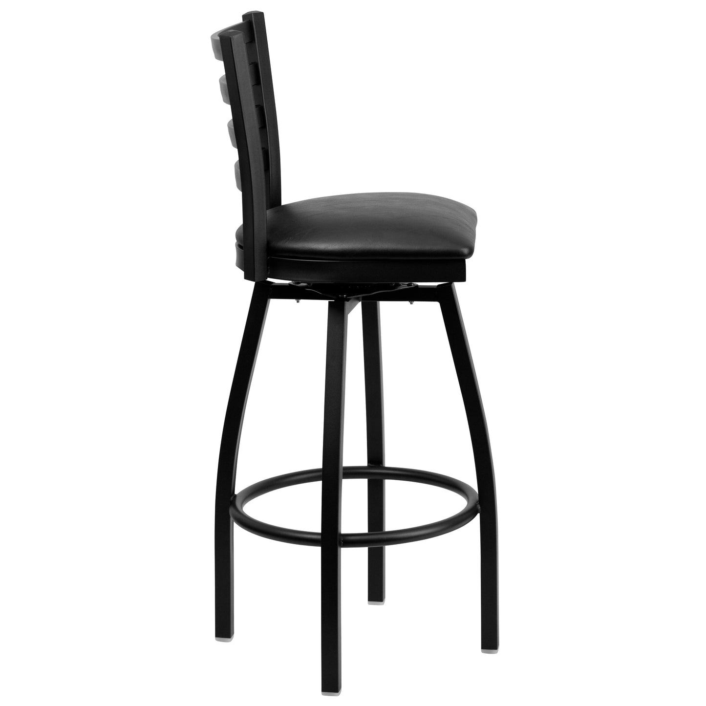 Black Ladder Stool-Black Seat XU-6F8B-LADSWVL-BLKV-GG