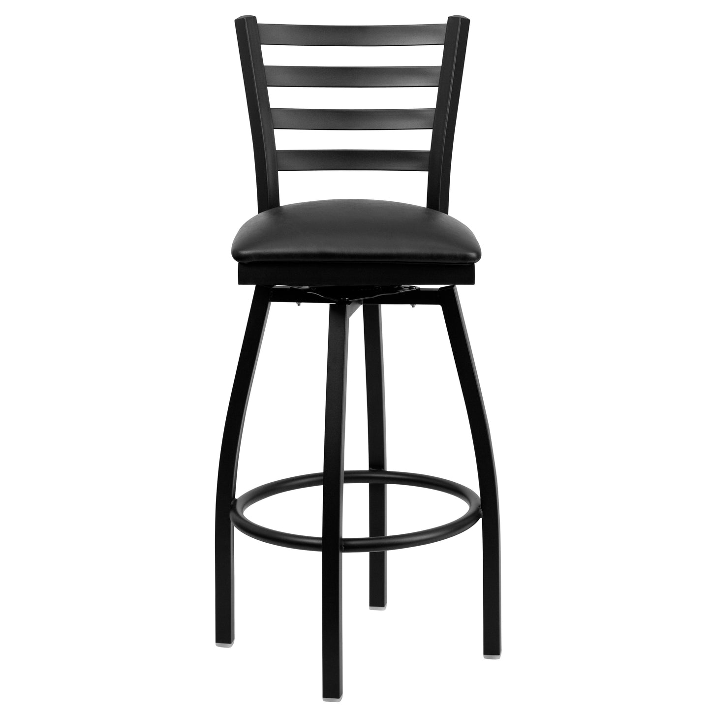 Black Ladder Stool-Black Seat XU-6F8B-LADSWVL-BLKV-GG