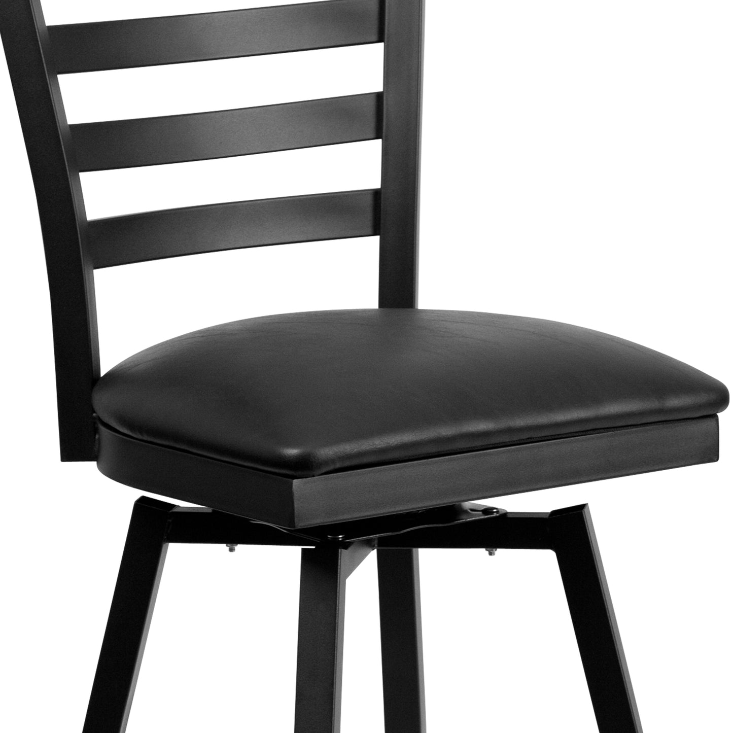 Black Ladder Stool-Black Seat XU-6F8B-LADSWVL-BLKV-GG