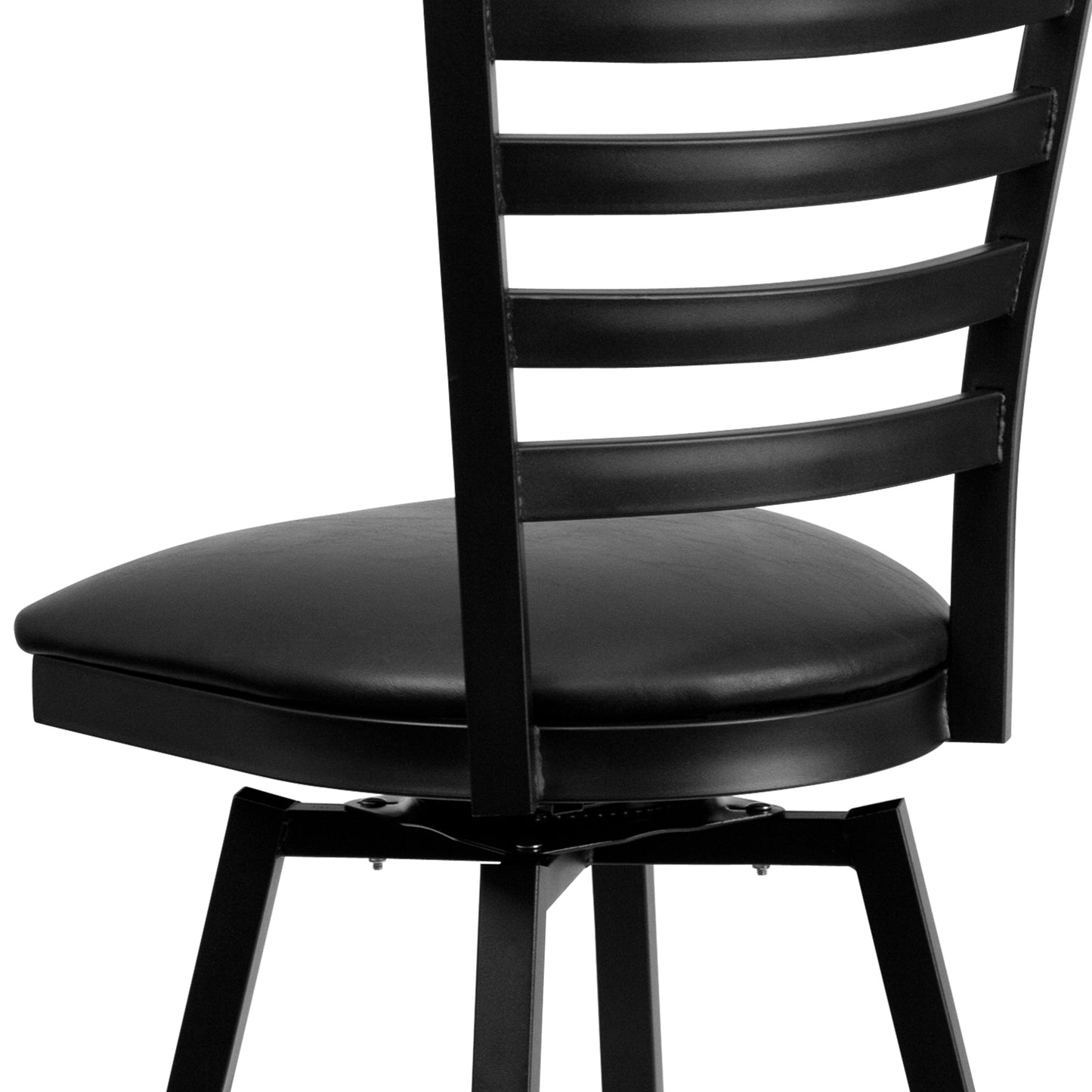 Black Ladder Stool-Black Seat XU-6F8B-LADSWVL-BLKV-GG