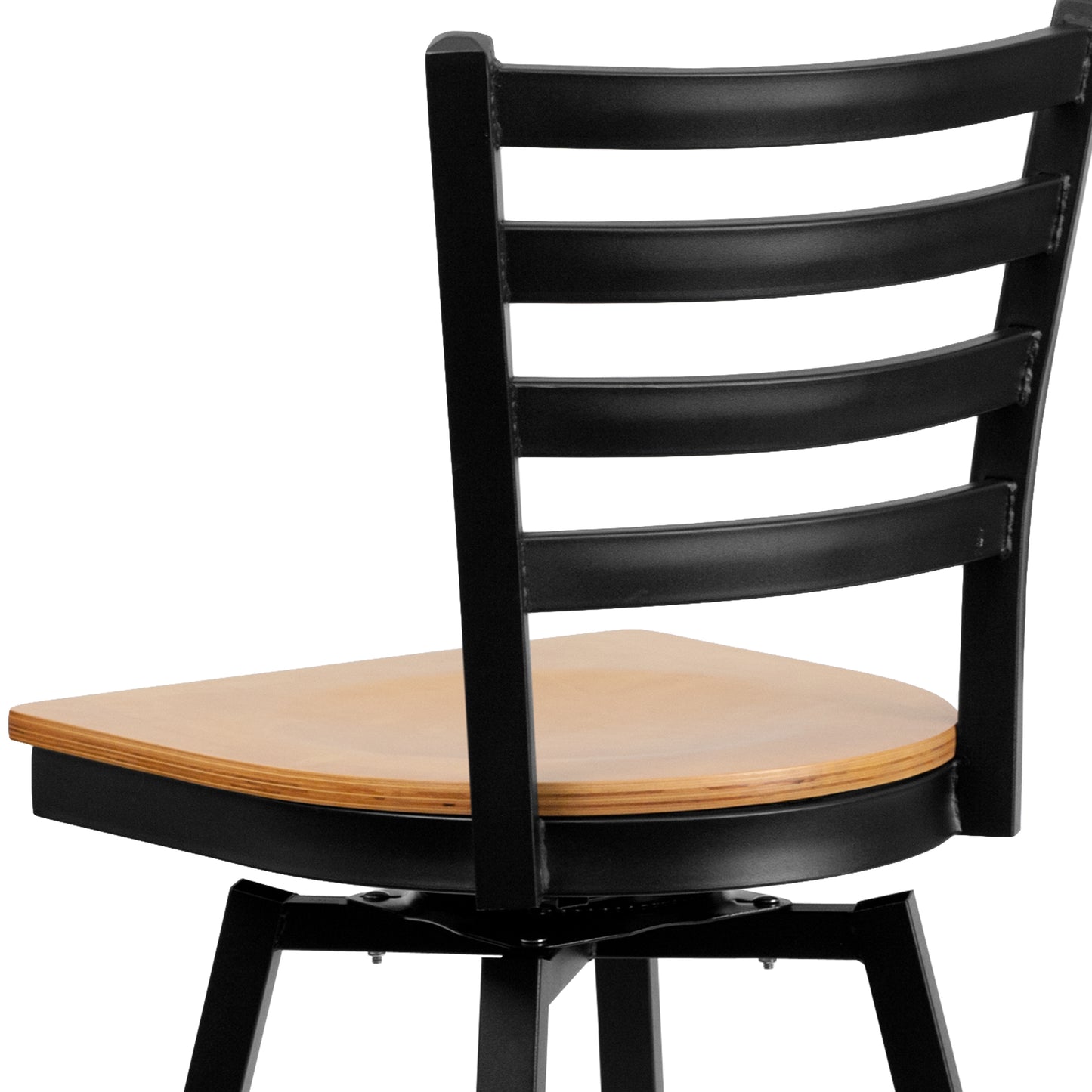 Black Ladder Stool-Nat Seat XU-6F8B-LADSWVL-NATW-GG