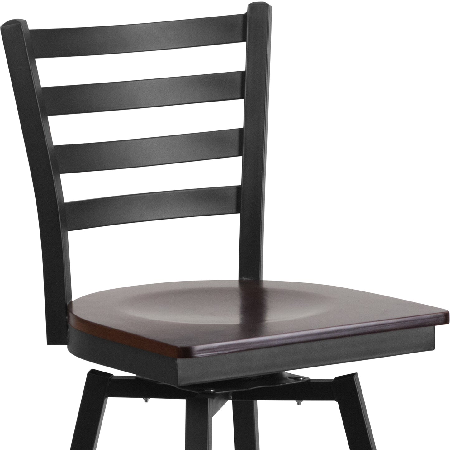 Black Ladder Stool-Wal Seat XU-6F8B-LADSWVL-WALW-GG