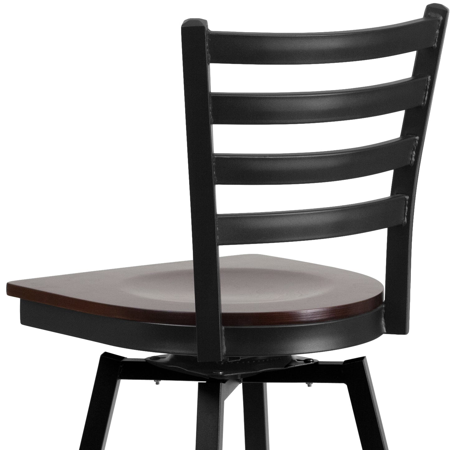 Black Ladder Stool-Wal Seat XU-6F8B-LADSWVL-WALW-GG