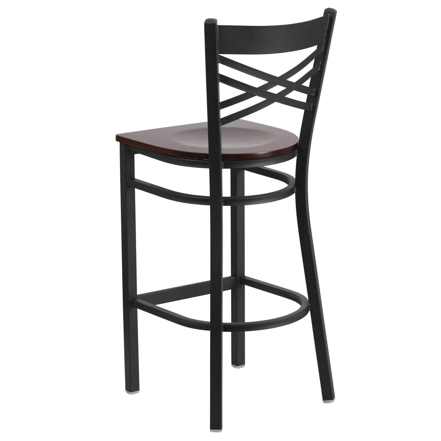 Black X Stool-Wal Seat XU-6F8BXBK-BAR-WALW-GG