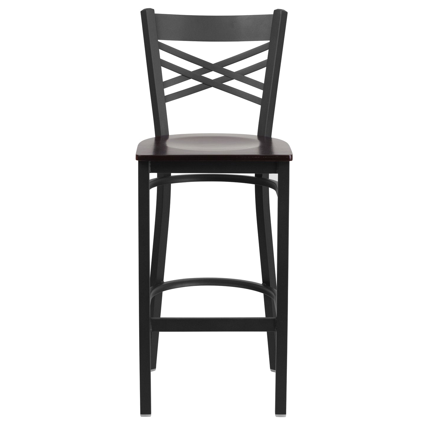 Black X Stool-Wal Seat XU-6F8BXBK-BAR-WALW-GG