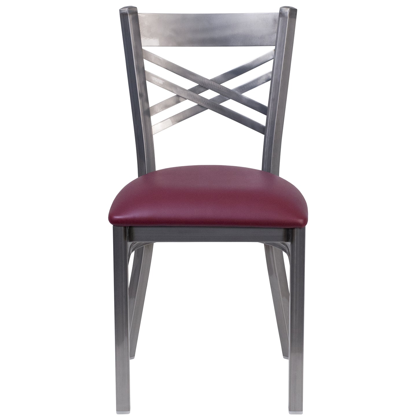 Clear X Chair-Burg Seat XU-6FOB-CLR-BURV-GG