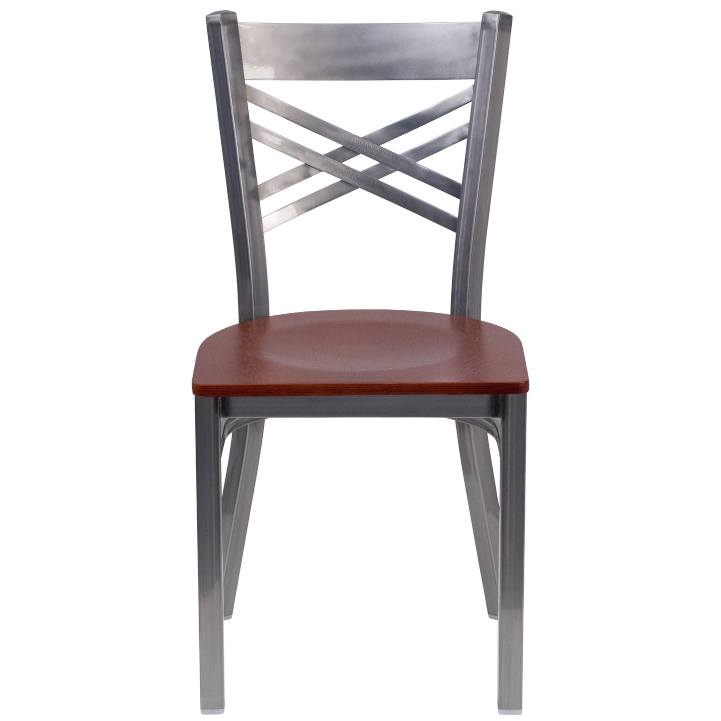 Clear X Chair-Cherry Seat XU-6FOB-CLR-CHYW-GG