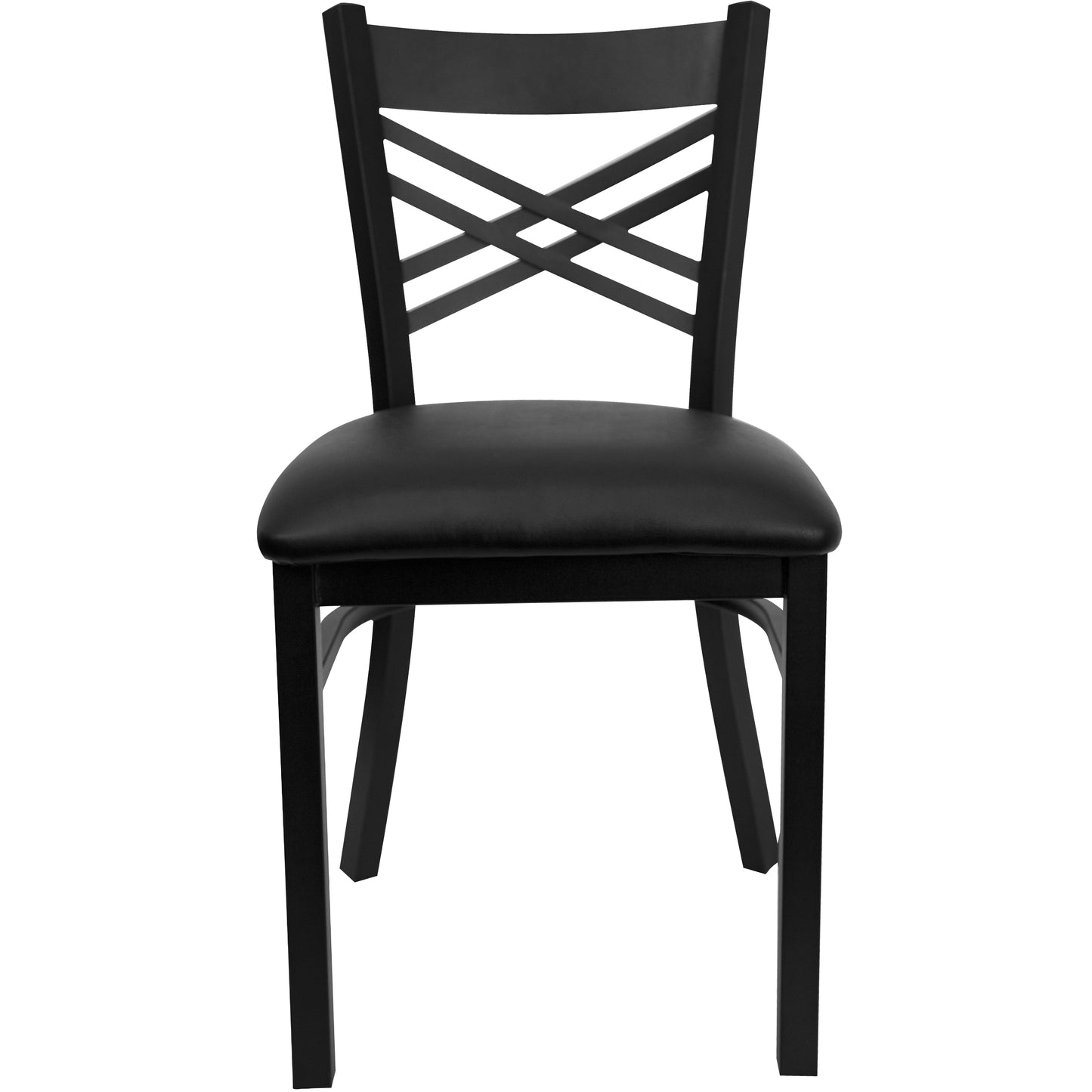 Black X Chair-Black Seat XU-6FOBXBK-BLKV-GG