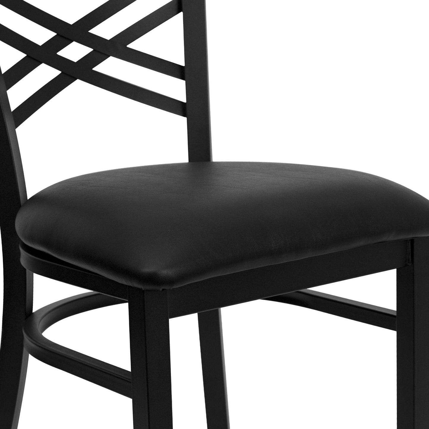 Black X Chair-Black Seat XU-6FOBXBK-BLKV-GG