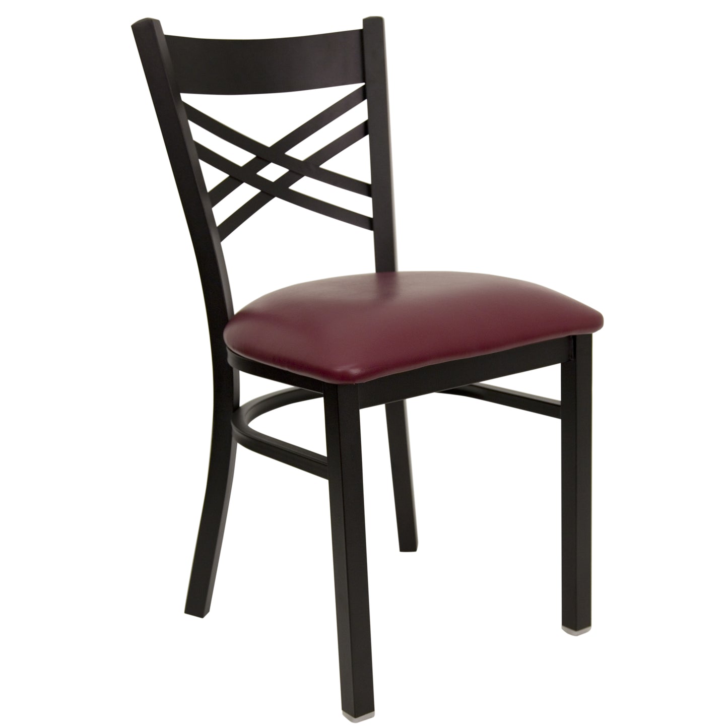 Black X Chair-Burg Seat XU-6FOBXBK-BURV-GG