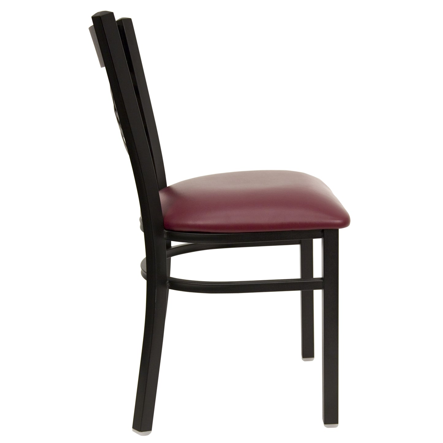 Black X Chair-Burg Seat XU-6FOBXBK-BURV-GG