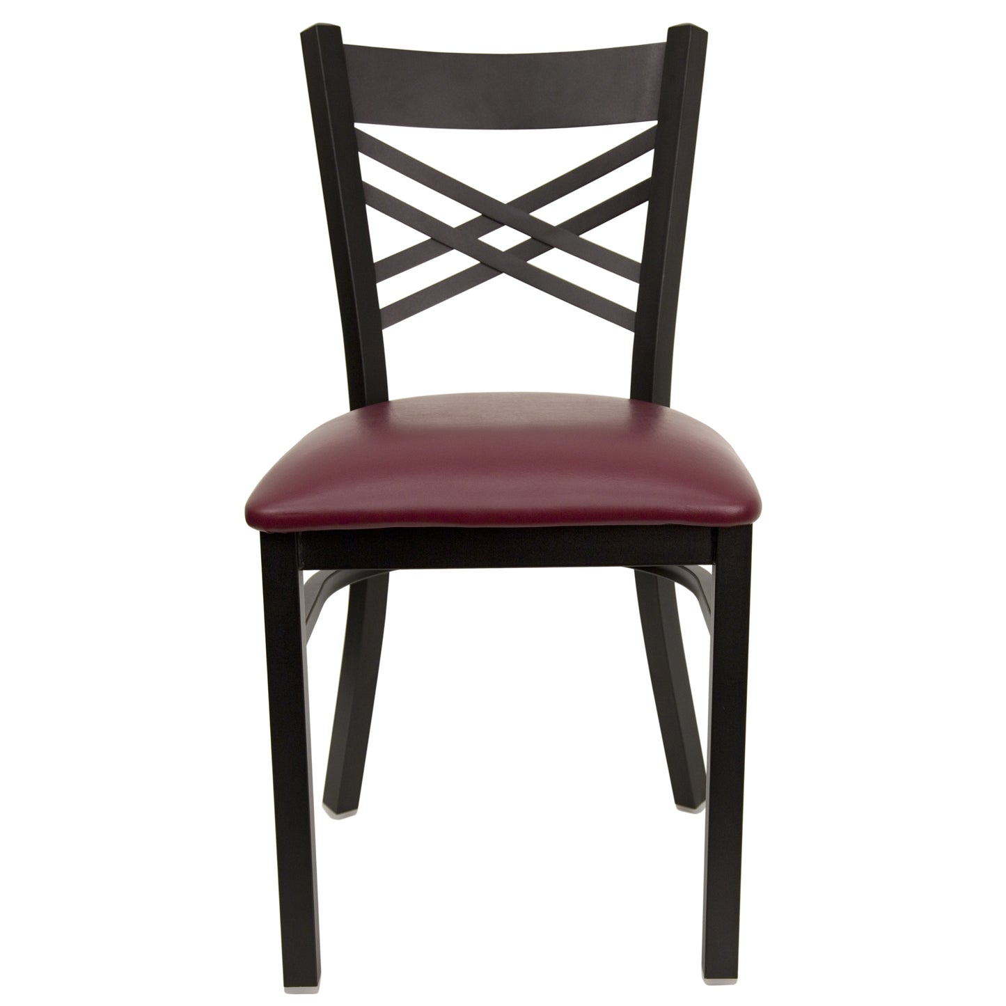 Black X Chair-Burg Seat XU-6FOBXBK-BURV-GG