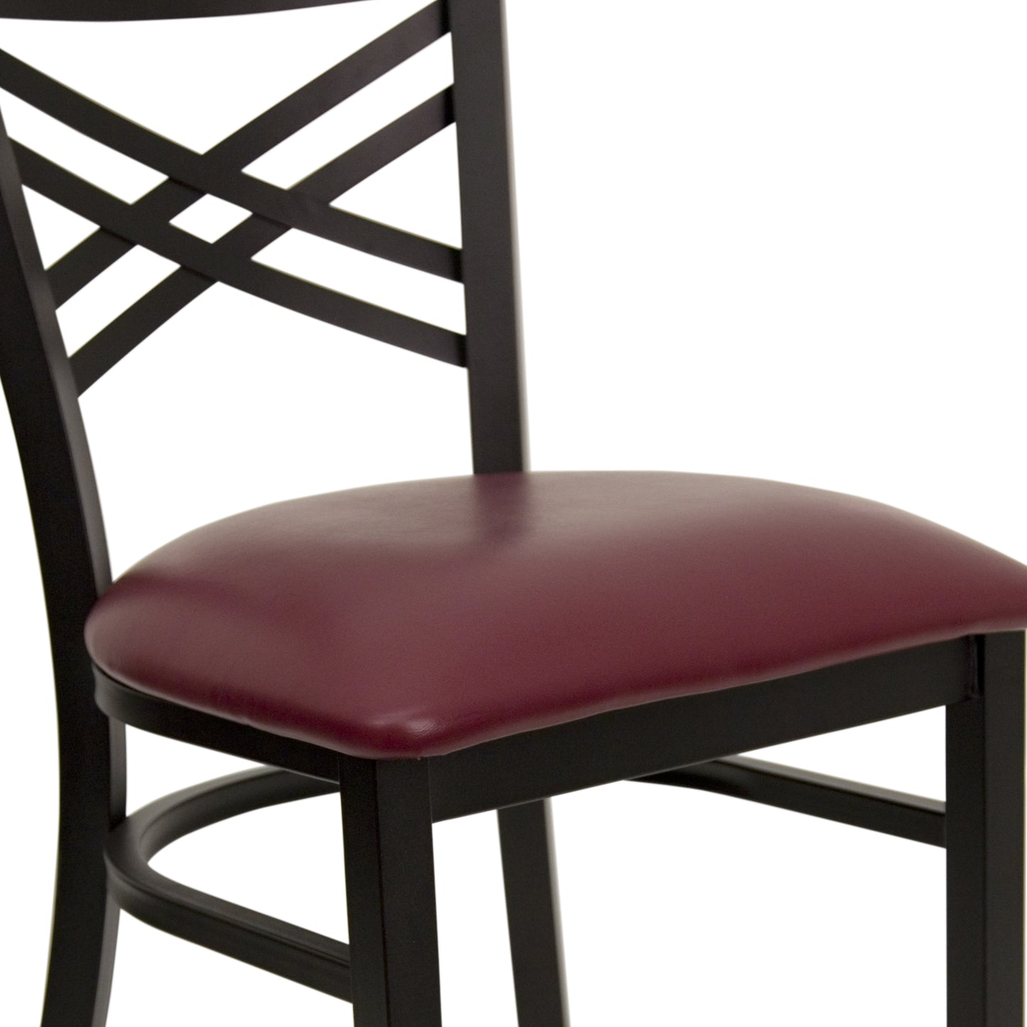 Black X Chair-Burg Seat XU-6FOBXBK-BURV-GG