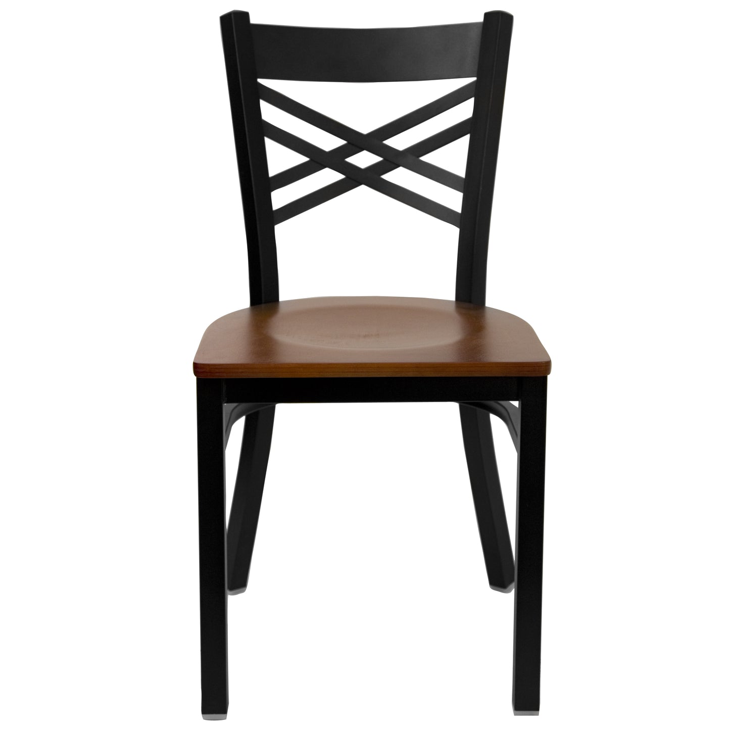 Black X Chair-Cherry Seat XU-6FOBXBK-CHYW-GG