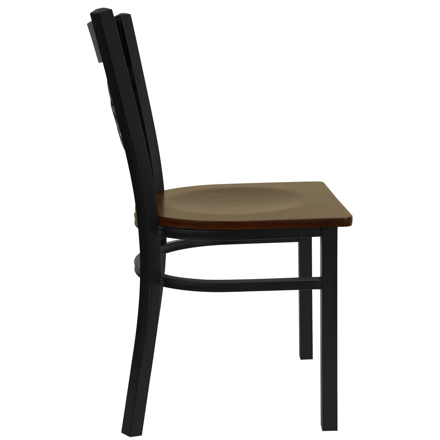 Black X Chair-Mah Seat XU-6FOBXBK-MAHW-GG