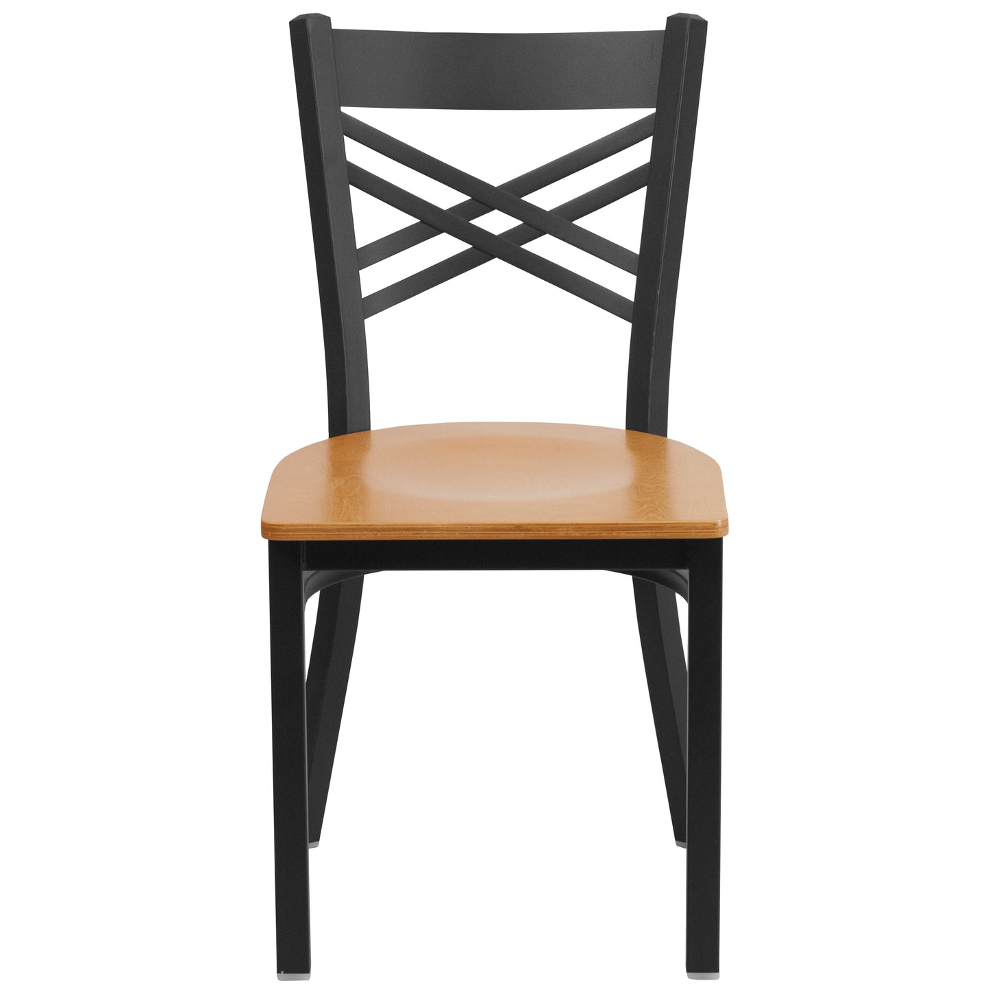 Black X Chair-Nat Seat XU-6FOBXBK-NATW-GG