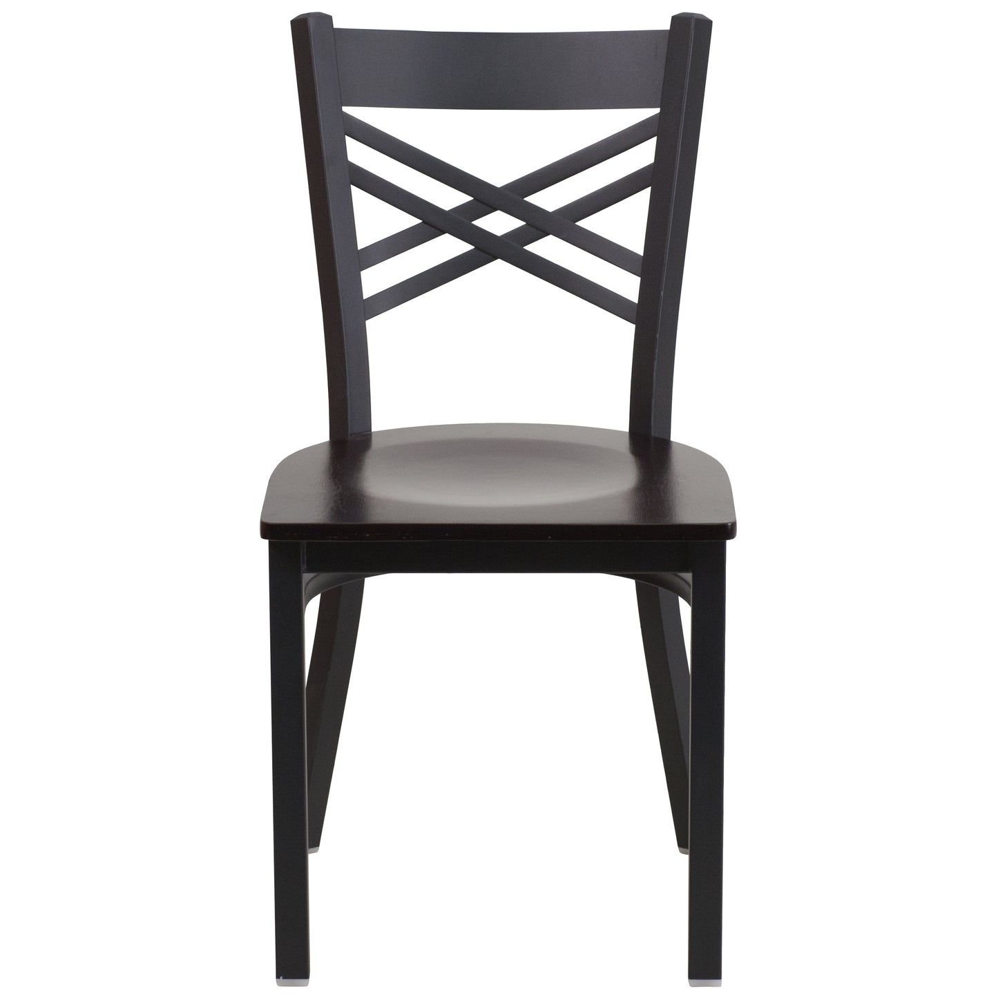 Black X Chair-Wal Seat XU-6FOBXBK-WALW-GG