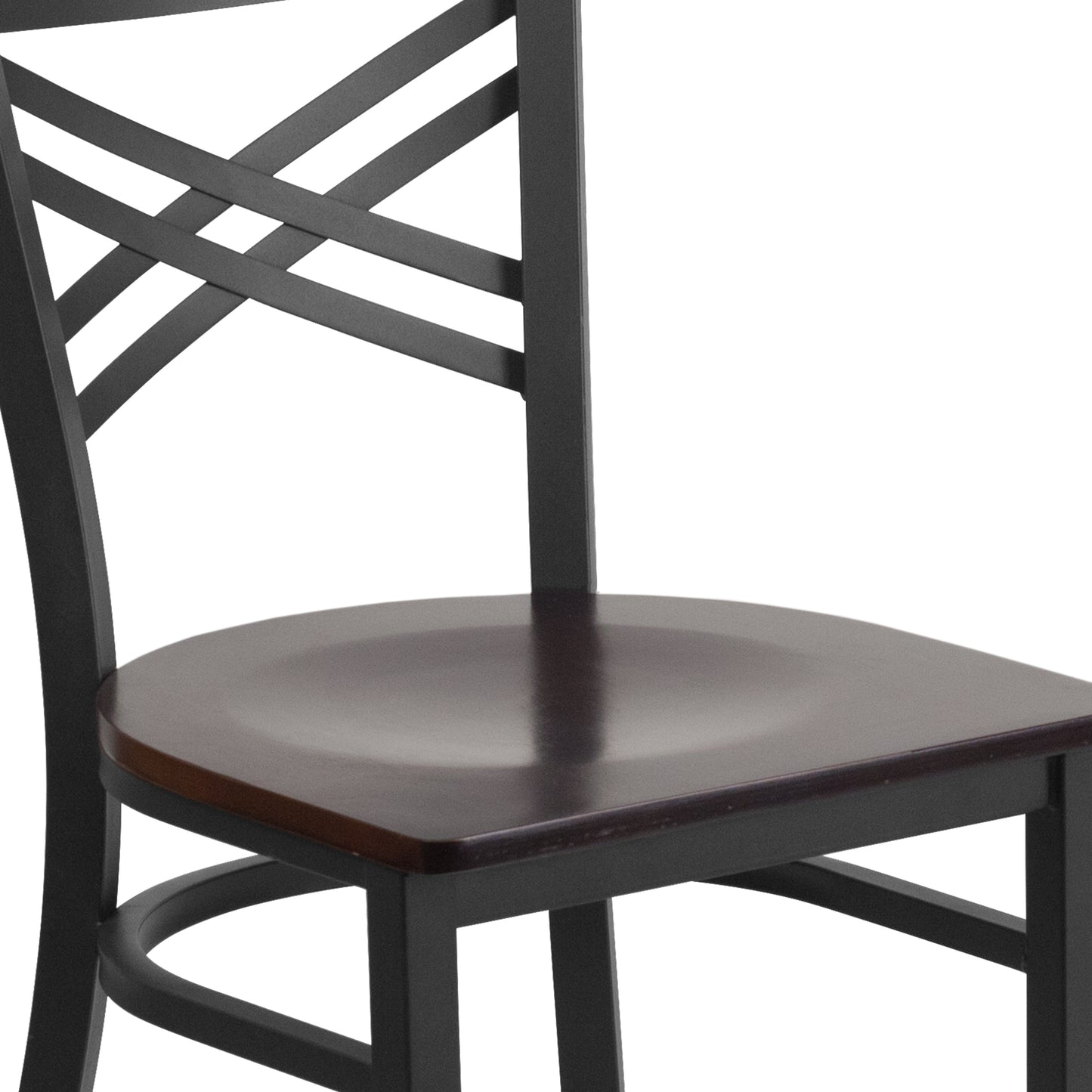 Black X Chair-Wal Seat XU-6FOBXBK-WALW-GG