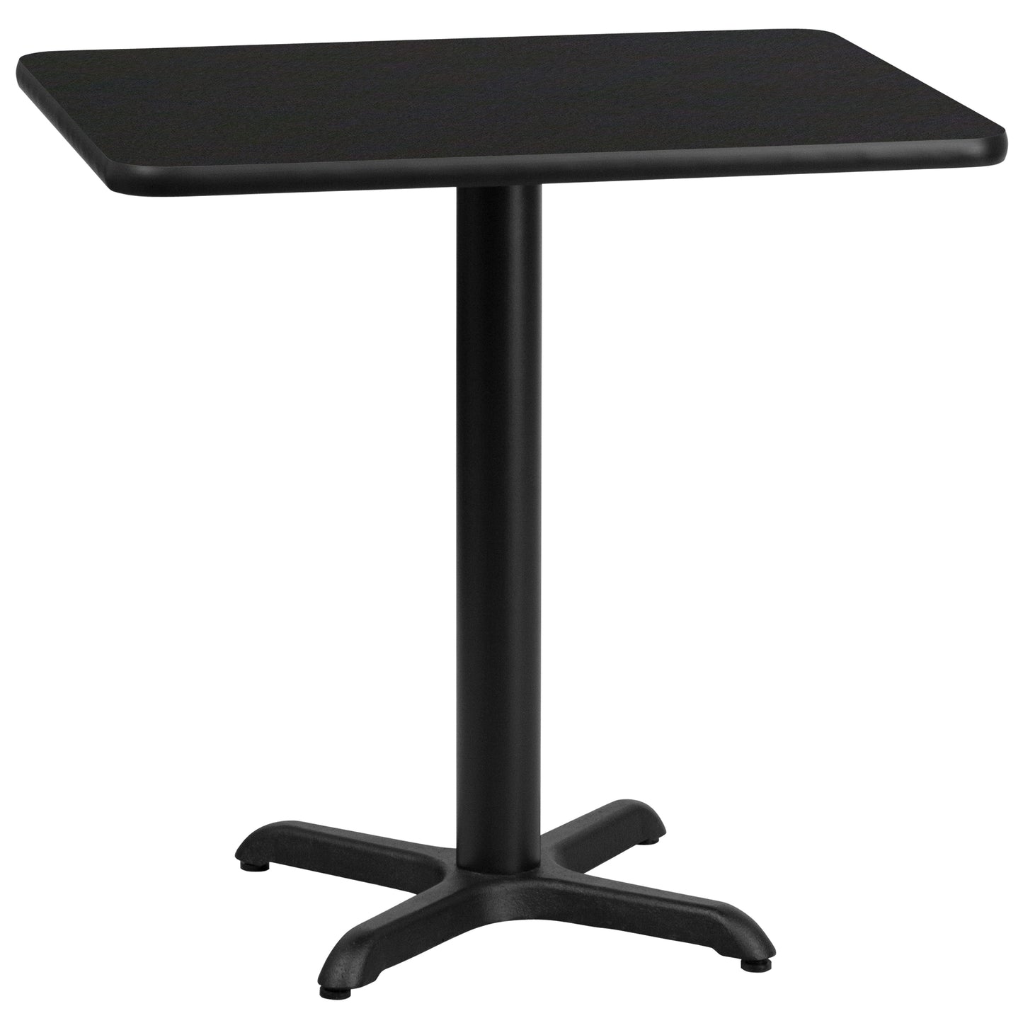 24x30 Black Table-22x22 X-Base XU-BLKTB-2430-T2222-GG