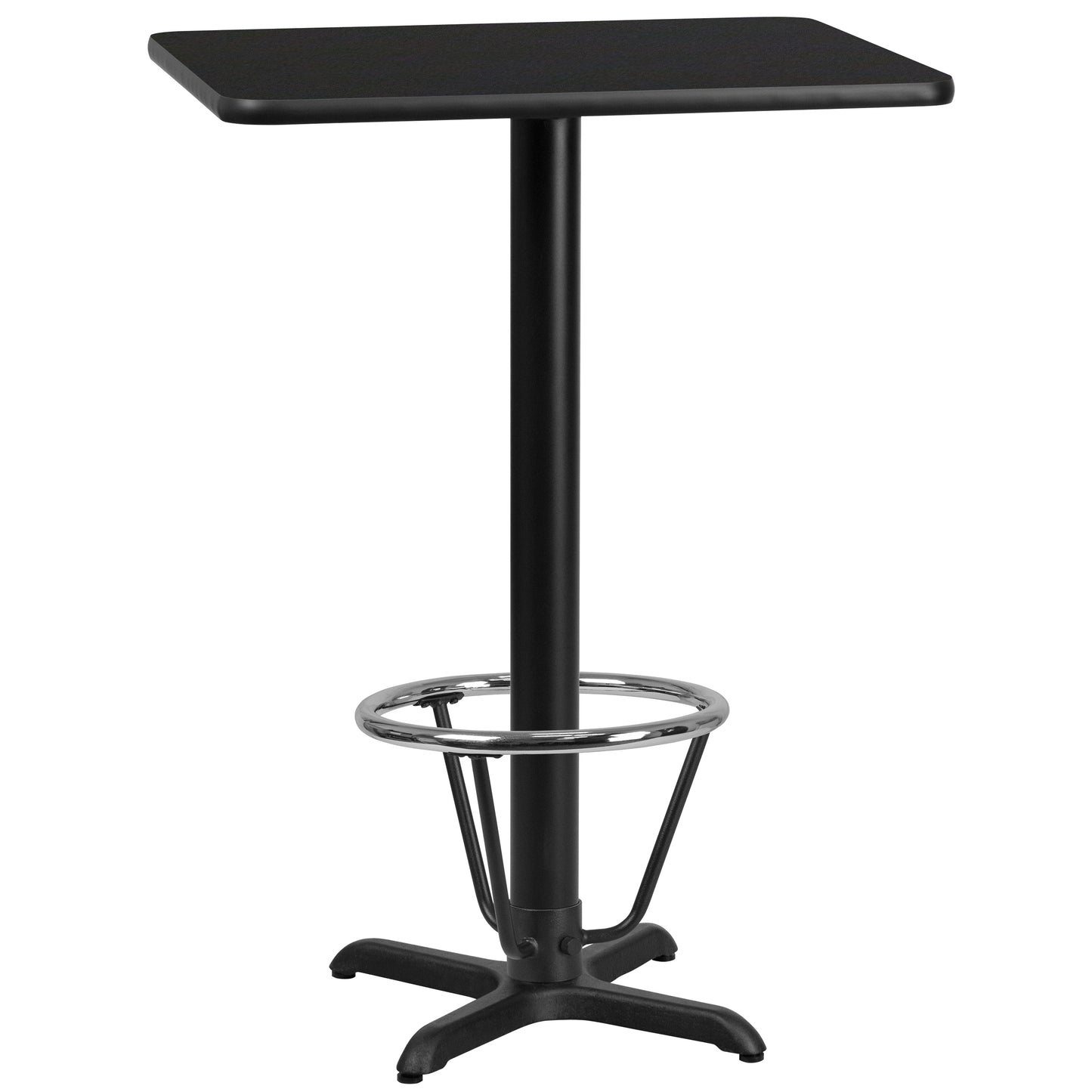 24x30 Black Table-22x22 X-Base XU-BLKTB-2430-T2222B-3CFR-GG