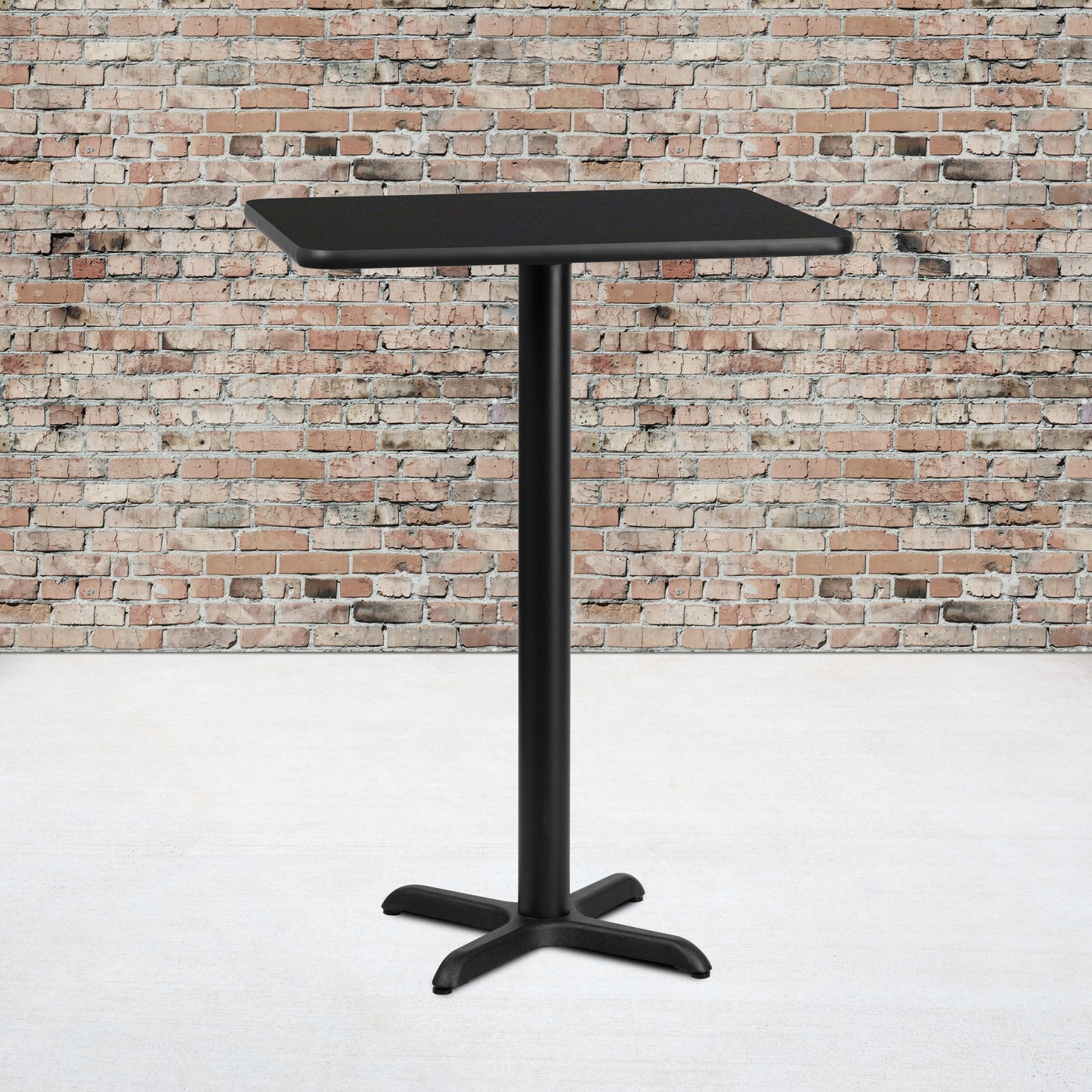 24x30 Black Table-22x22 X-Base XU-BLKTB-2430-T2222B-GG