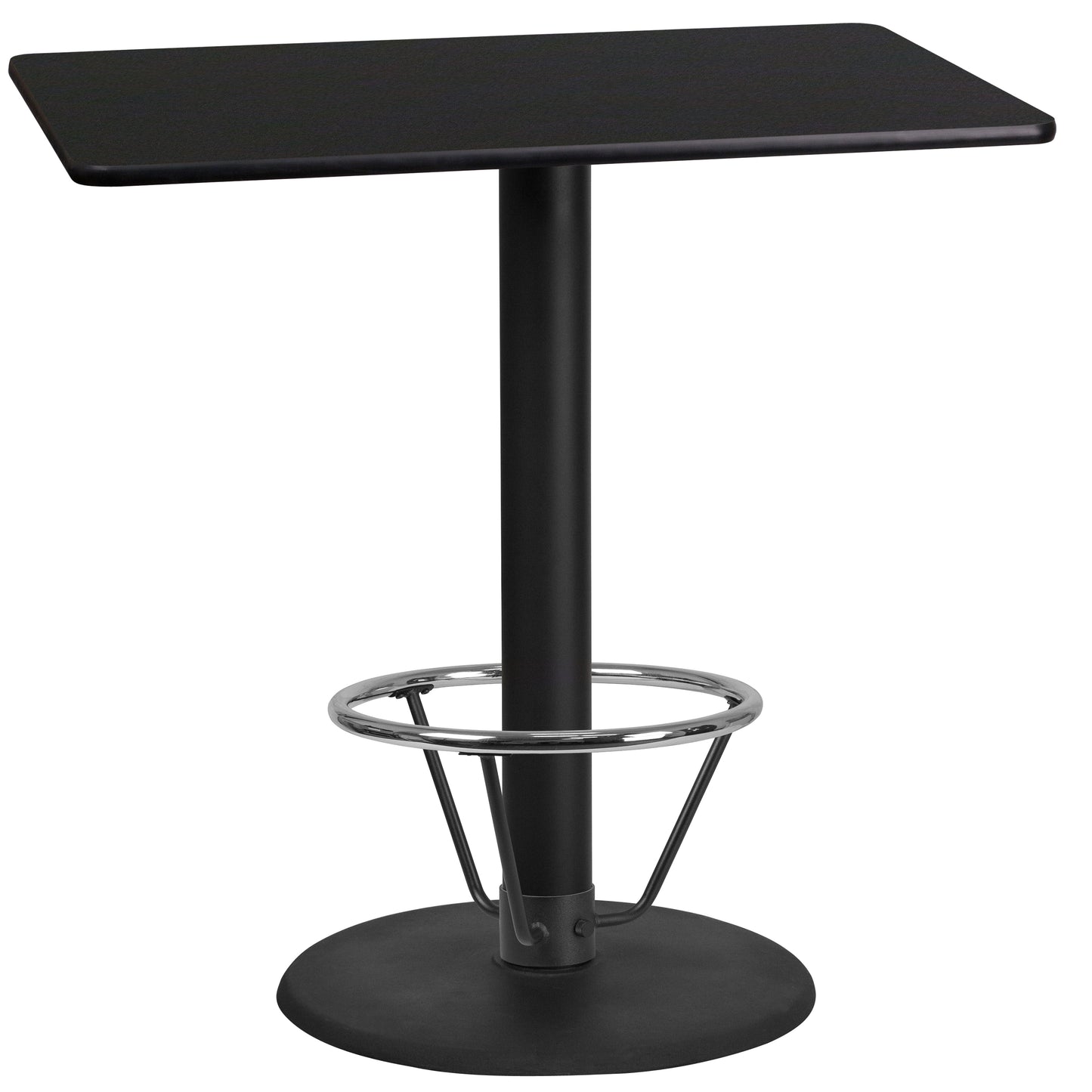 24x42 Black Table-24RD Base XU-BLKTB-2442-TR24B-4CFR-GG