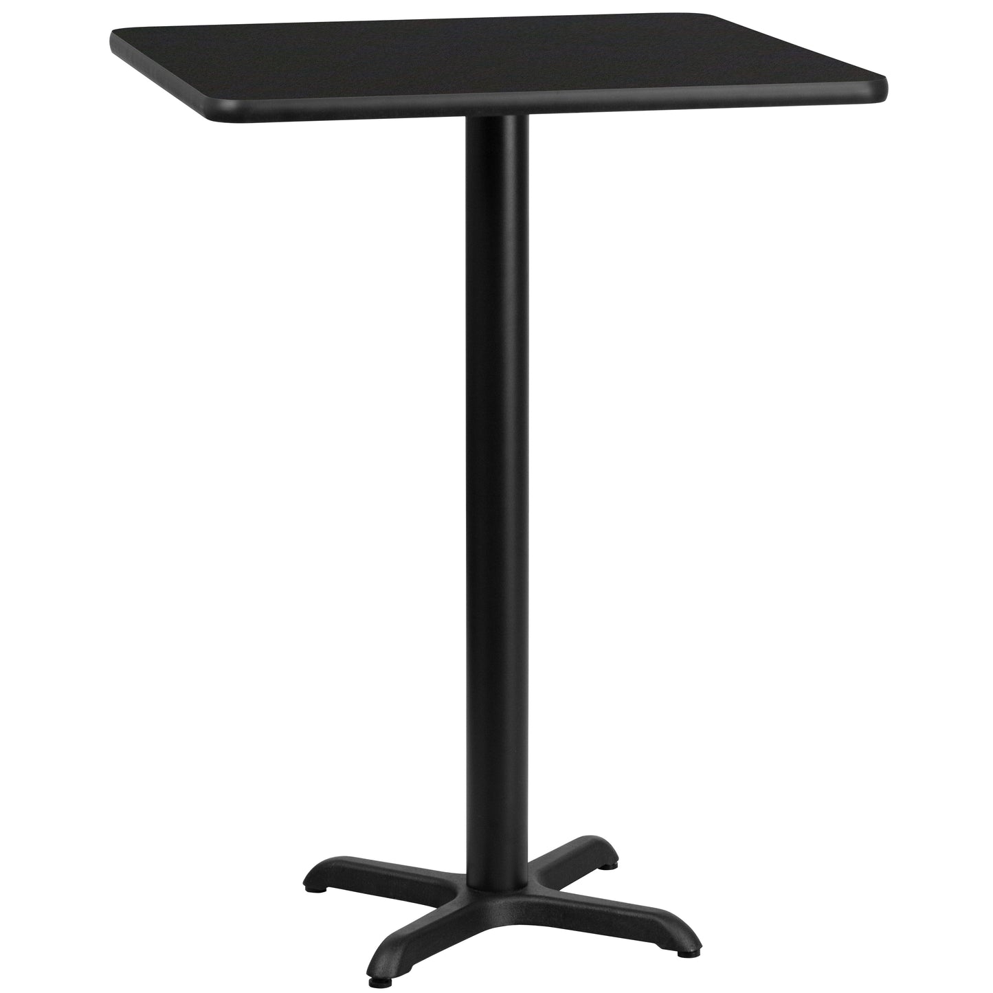 30SQ Black Table-22x22 X-Base XU-BLKTB-3030-T2222B-GG