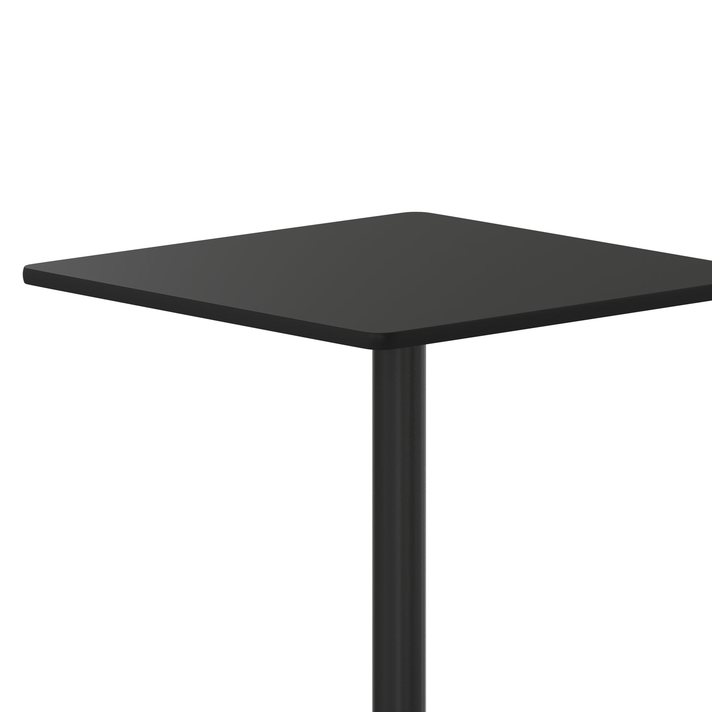 30SQ Black Table-18RD Base XU-BLKTB-3030-TR18-GG