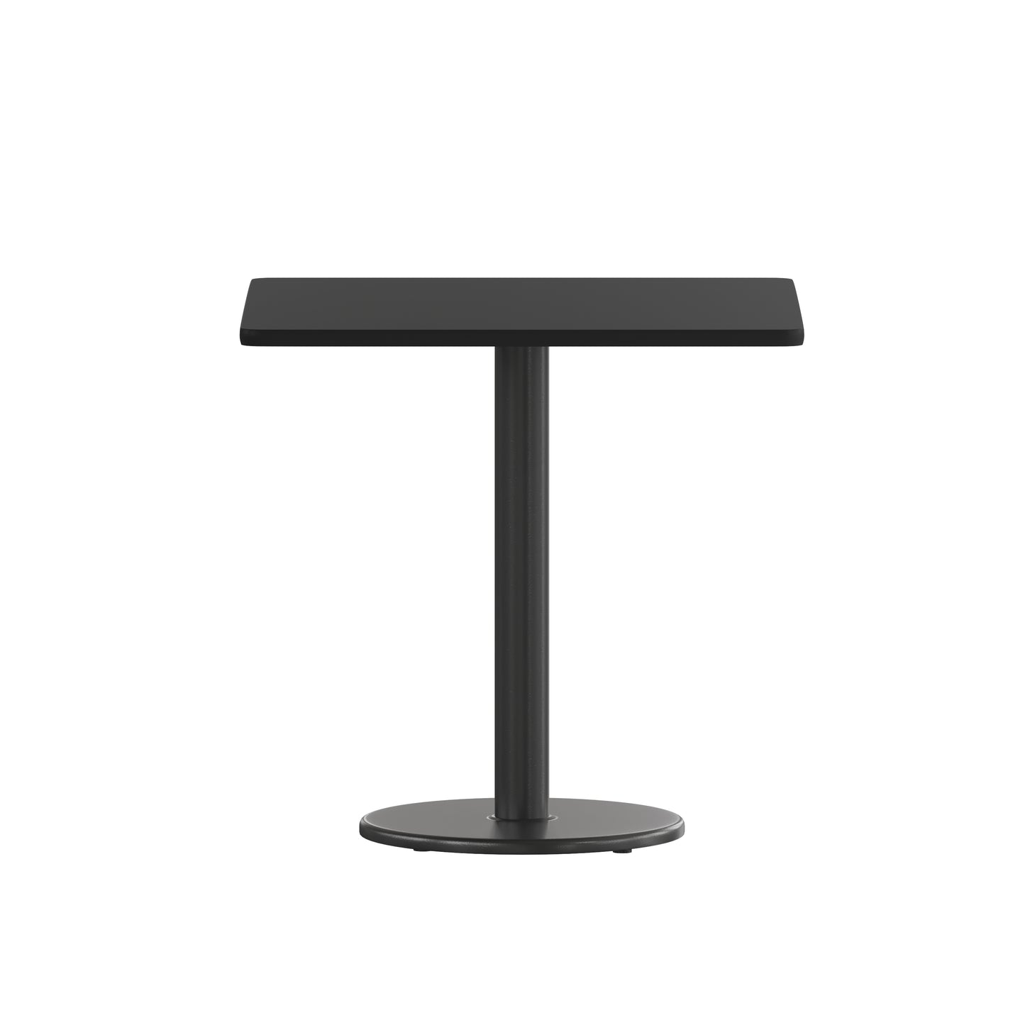 30SQ Black Table-18RD Base XU-BLKTB-3030-TR18-GG