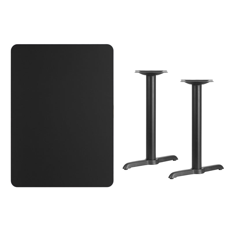 30x42 Black Table-5x22 T-Base XU-BLKTB-3042-T0522-GG