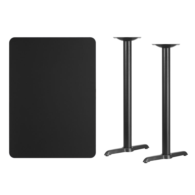 30x42 Black Table-5x22 T-Base XU-BLKTB-3042-T0522B-GG