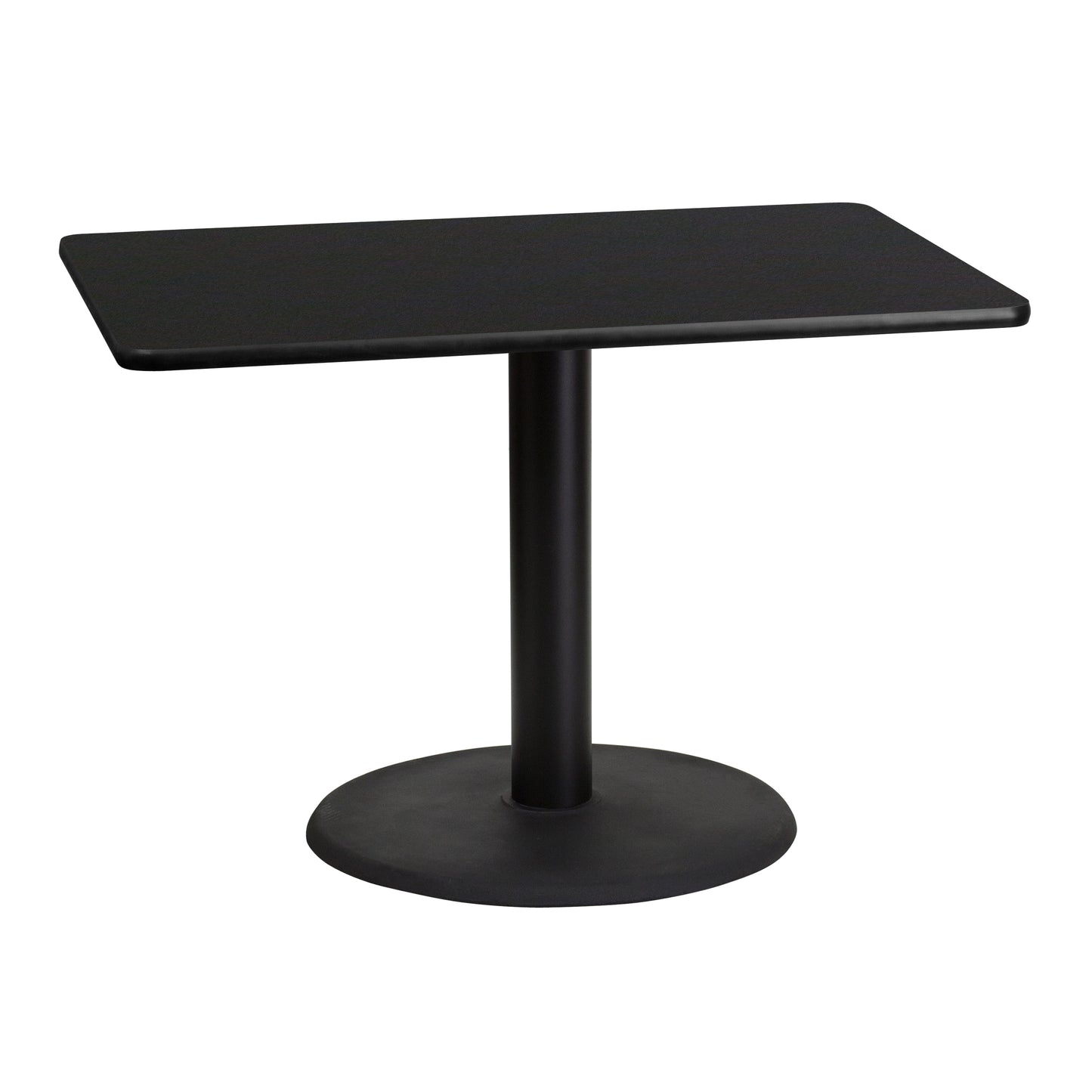 30x42 Black Table-24RD Base XU-BLKTB-3042-TR24-GG