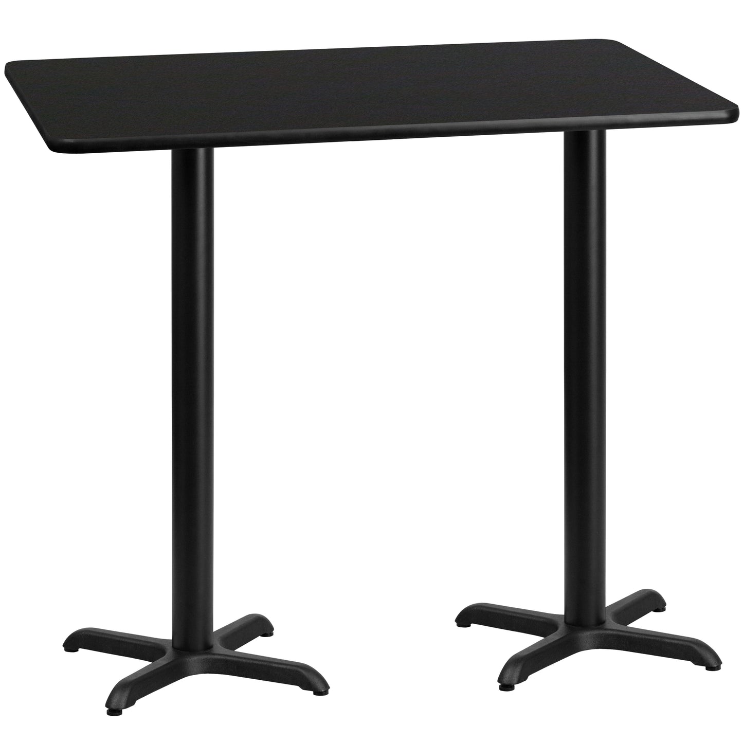 30x60 Black Table-22x22 X-Base XU-BLKTB-3060-T2222B-GG