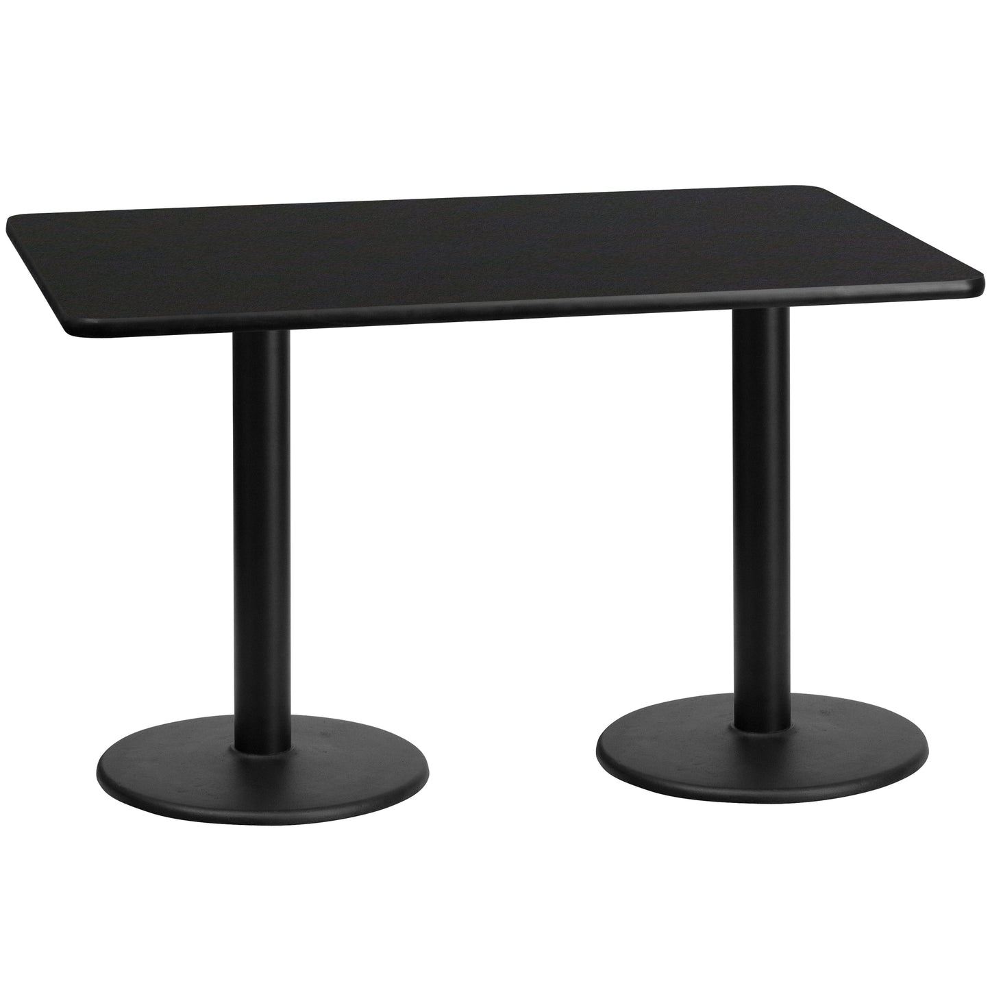 30x60 Black Table-18RD Base XU-BLKTB-3060-TR18-GG