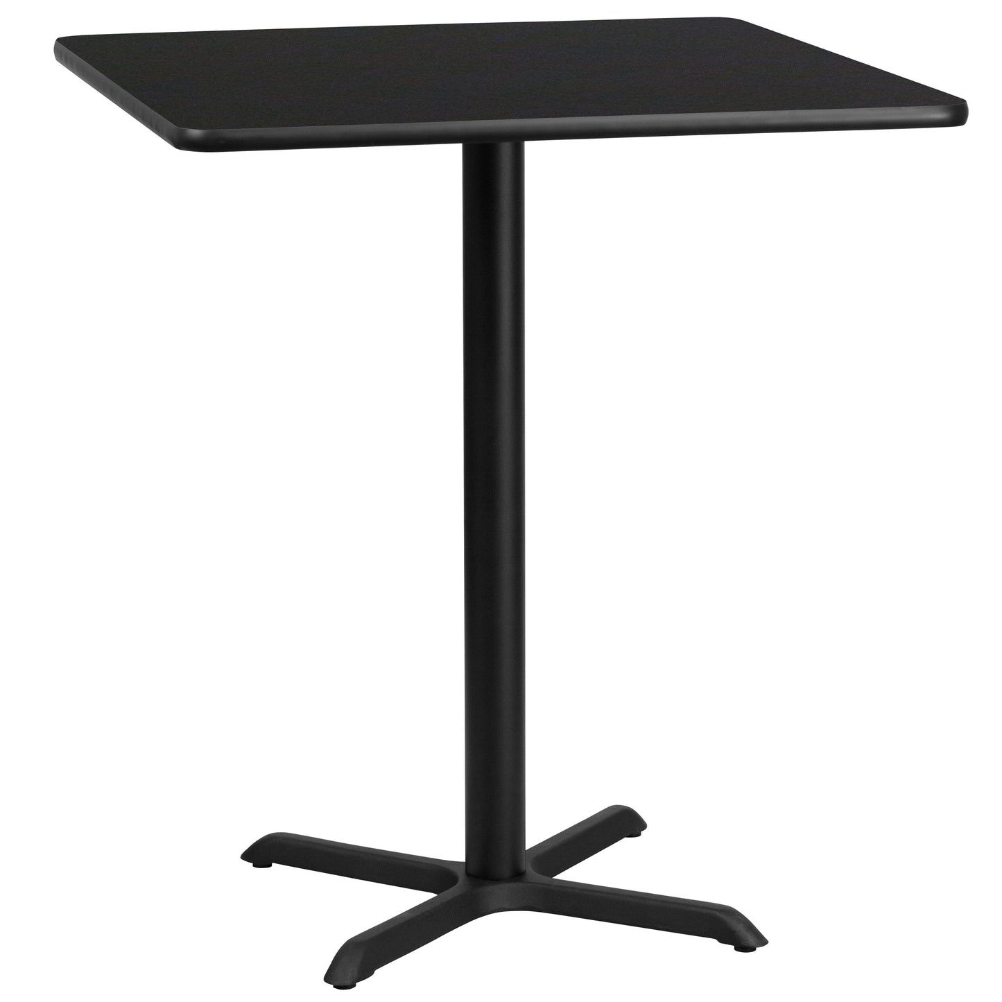 36SQ Black Table-30x30 X-Base XU-BLKTB-3636-T3030B-GG