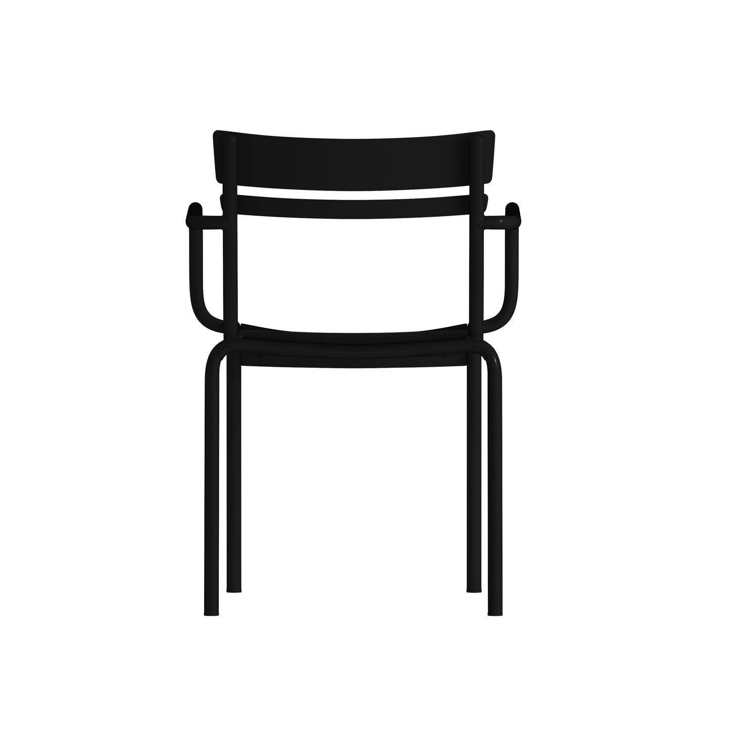 Black Steel Arm Chair XU-CH-10318-ARM-BK-GG