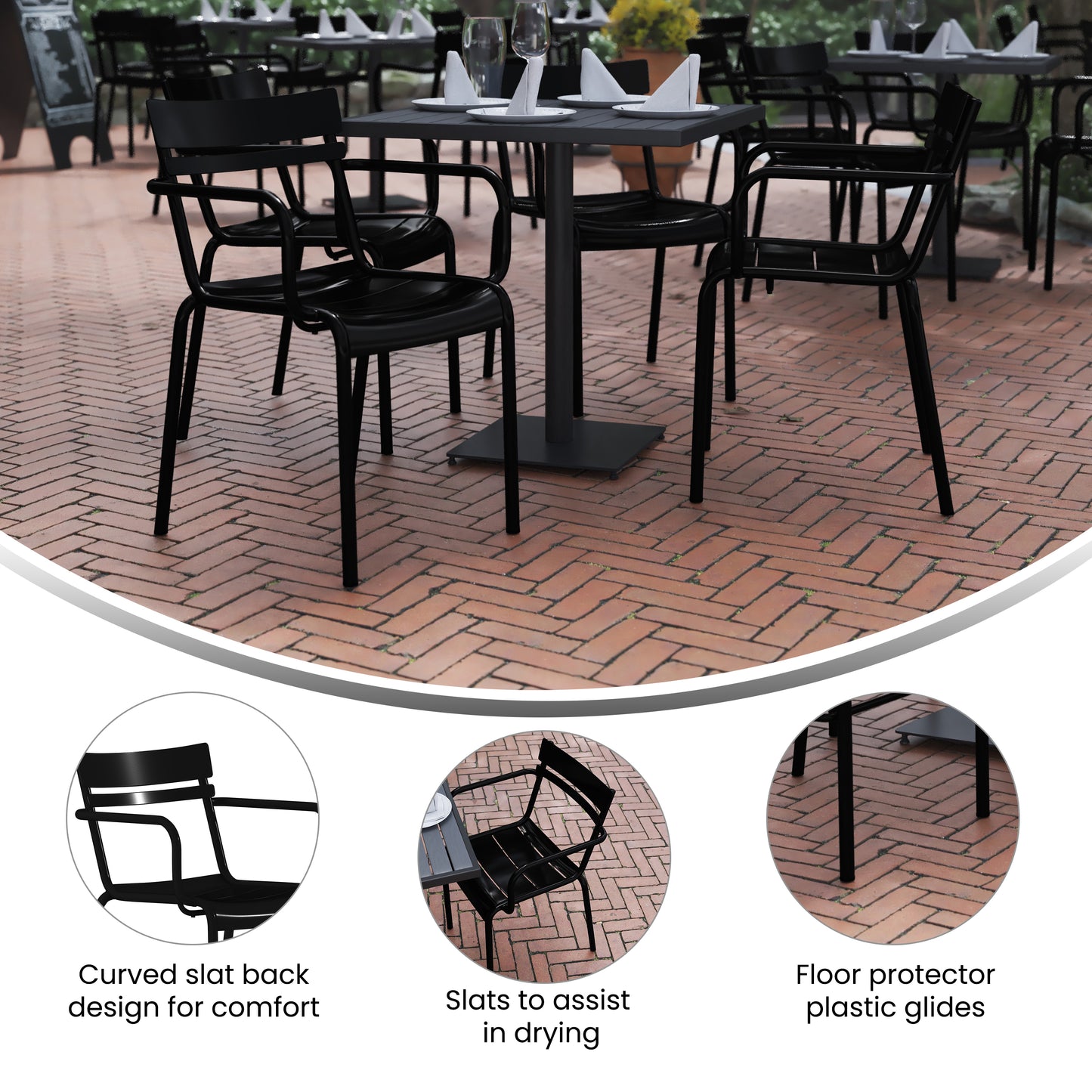 Modern Commercial Grade Indoor/Outdoor Steel Stack Chair