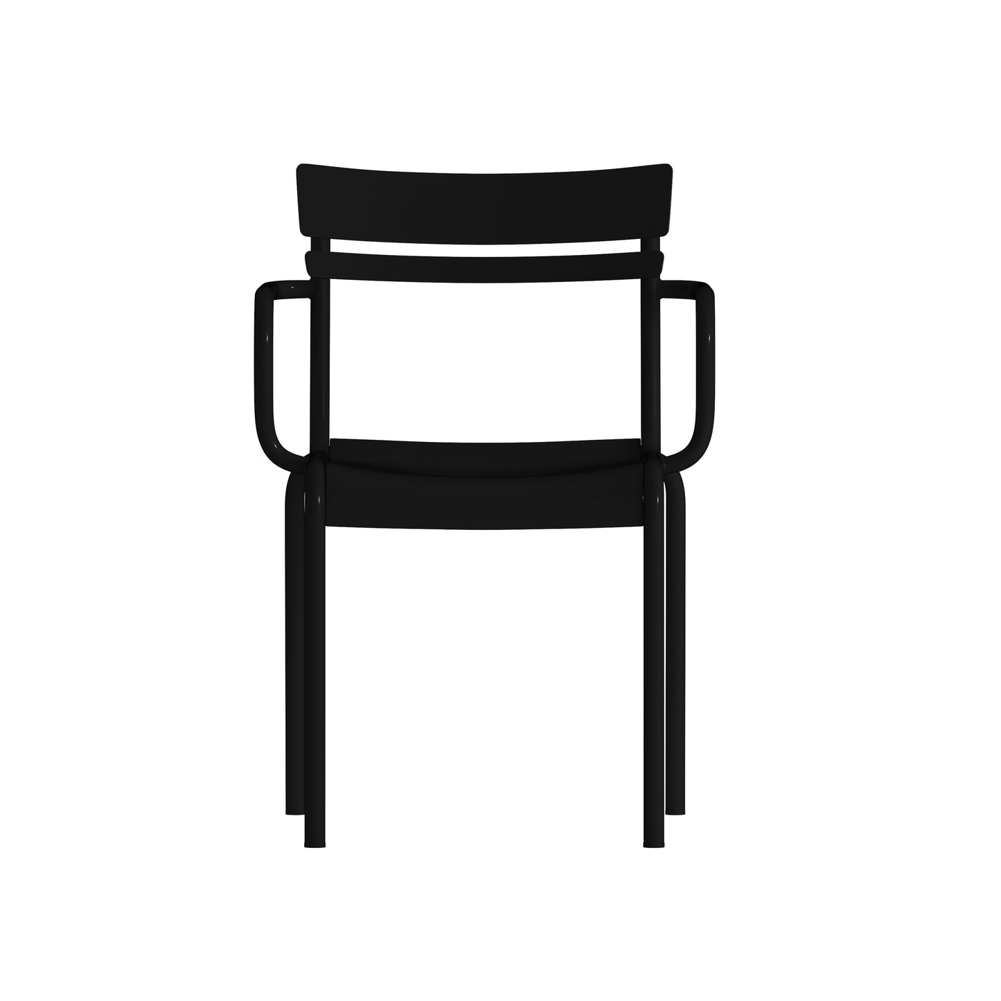 Black Steel Arm Chair XU-CH-10318-ARM-BK-GG