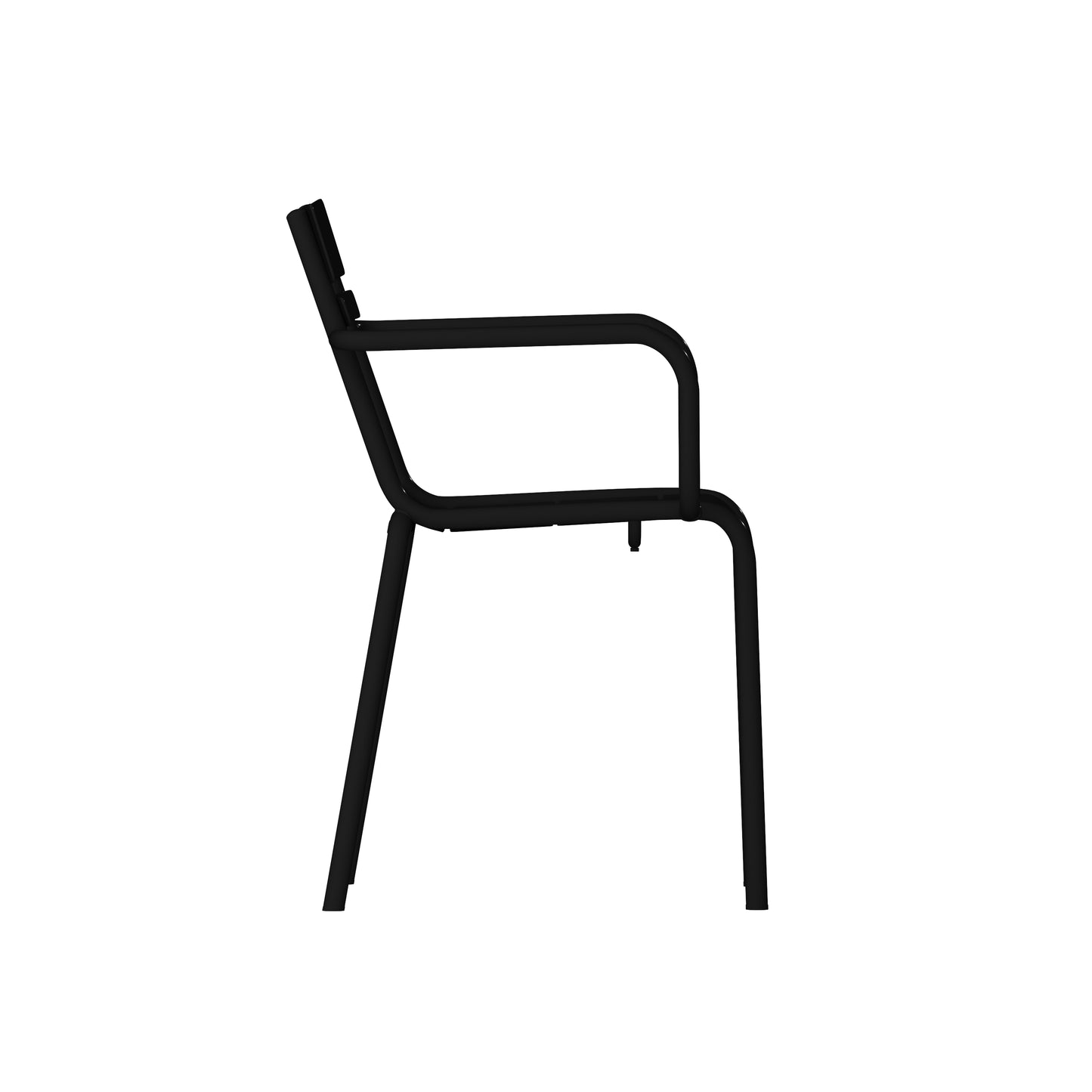 Black Steel Arm Chair XU-CH-10318-ARM-BK-GG