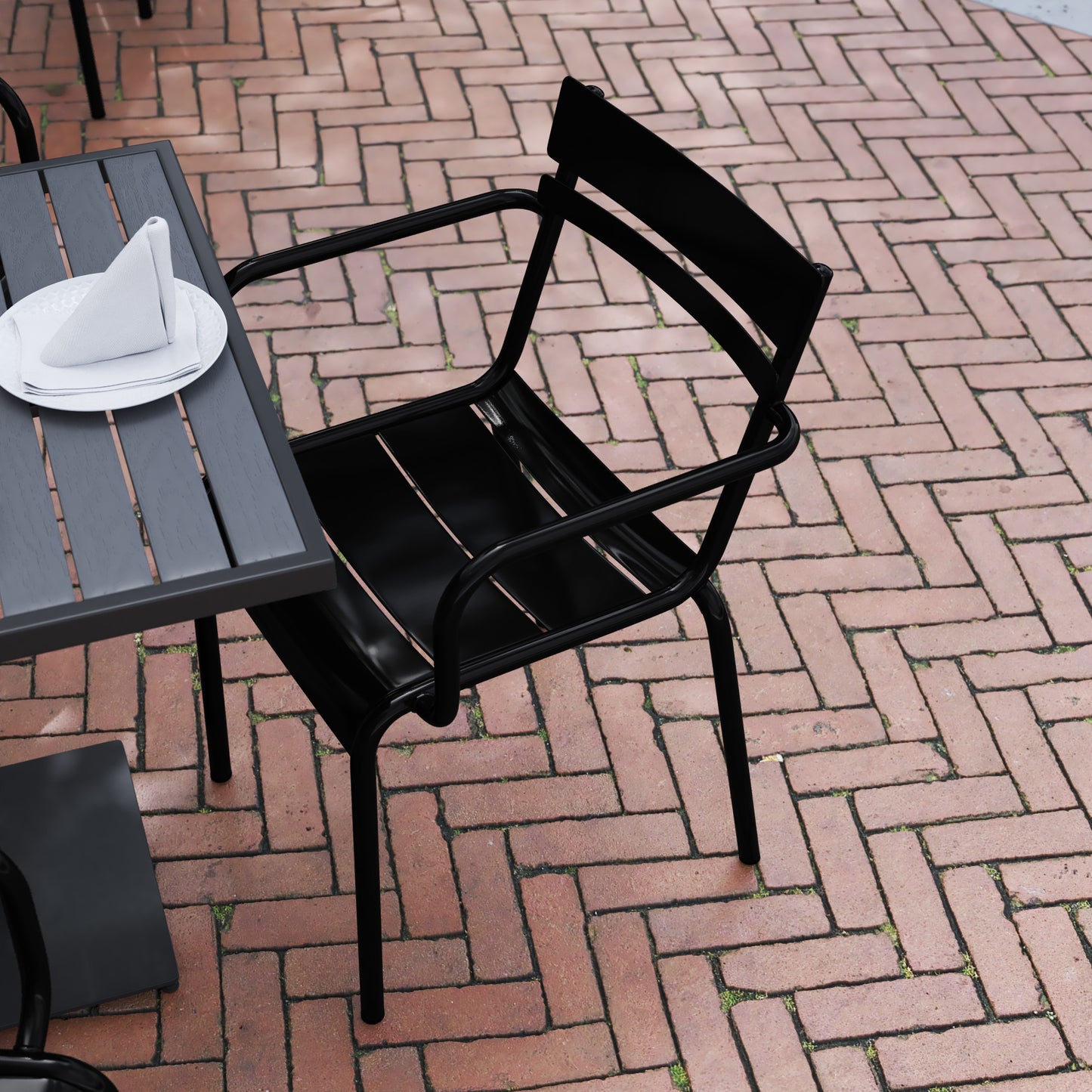 Modern Commercial Grade Indoor/Outdoor Steel Stack Chair