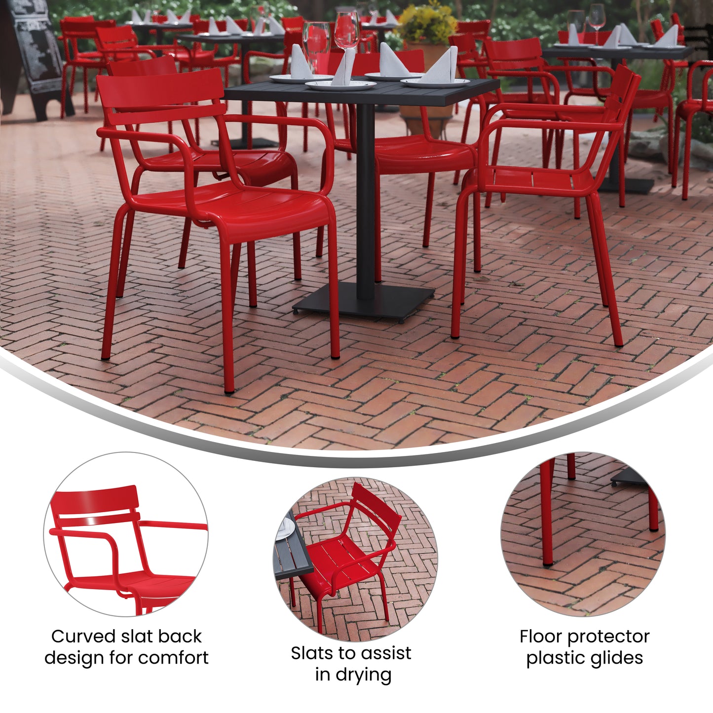 Modern Commercial Grade Indoor/Outdoor Steel Stack Chair