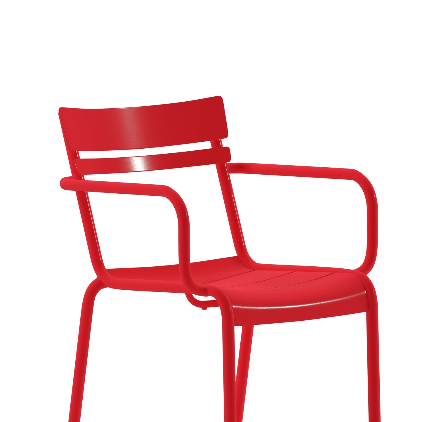 Red Steel Arm Chair XU-CH-10318-ARM-RED-GG