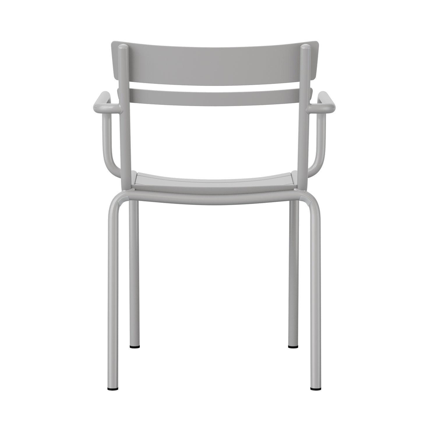 Silver Steel Arm Chair XU-CH-10318-ARM-SIL-GG